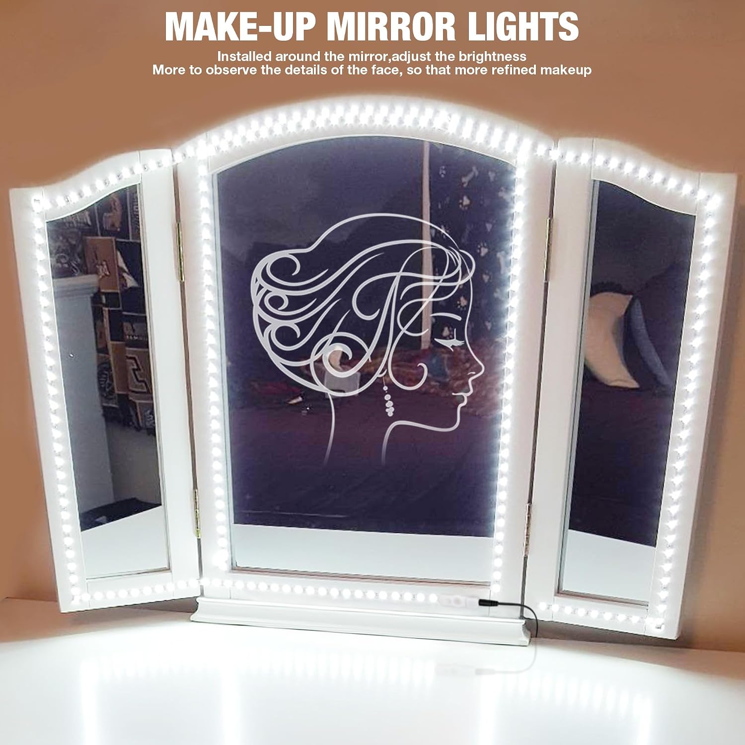 Led Vanity Mirror Lights Kit, ViLSOM 13ft/4M 240 LEDs Make-up Vanity Mirror
