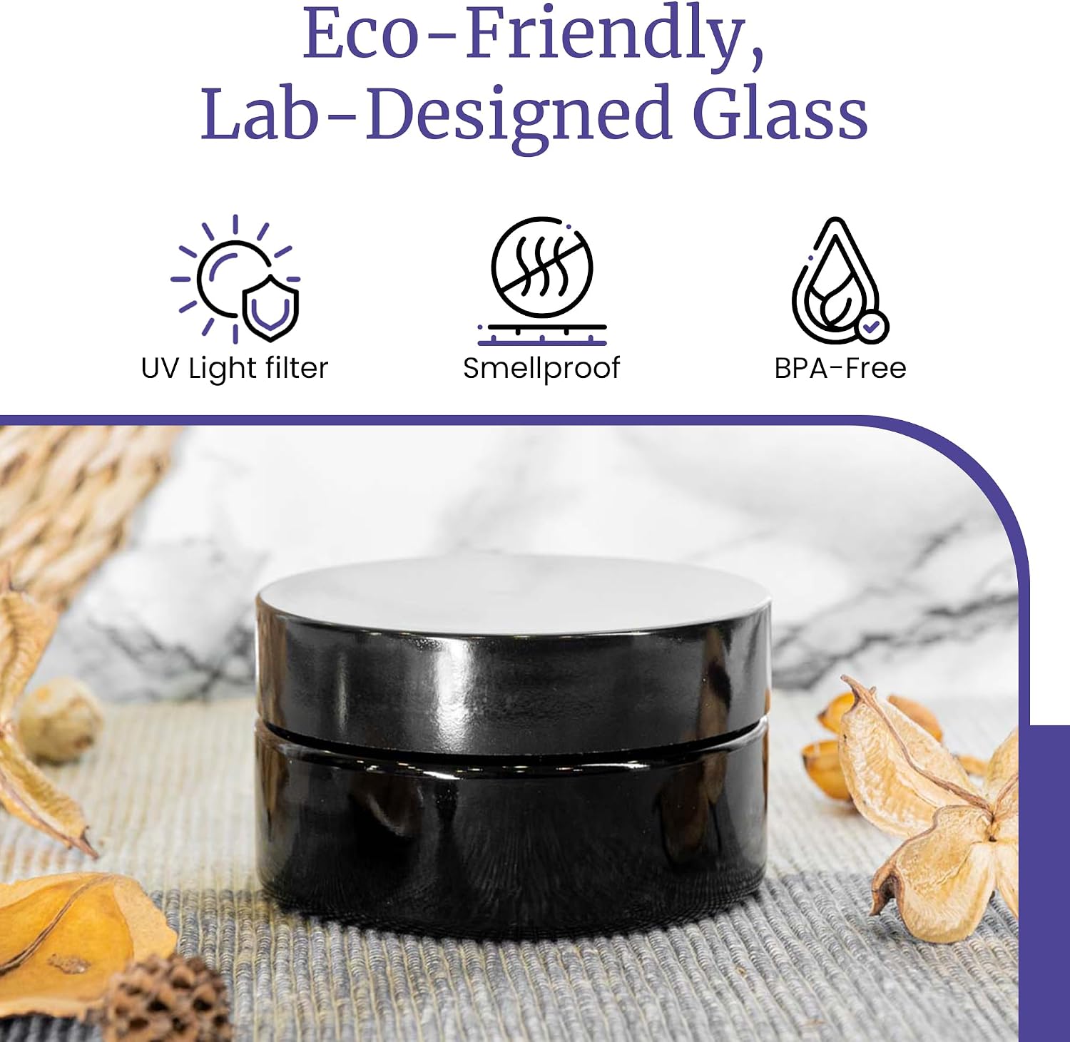 Infinity Jars 100 Ml (3.3 fl OZ) Glass Lotion Container with Lid, Refillable UV Cosmetic Jar for Creams, DIY, Travel, Body Butter | Small Wide Mouth Empty Lotion Jar, Airtight Cosmetic Container