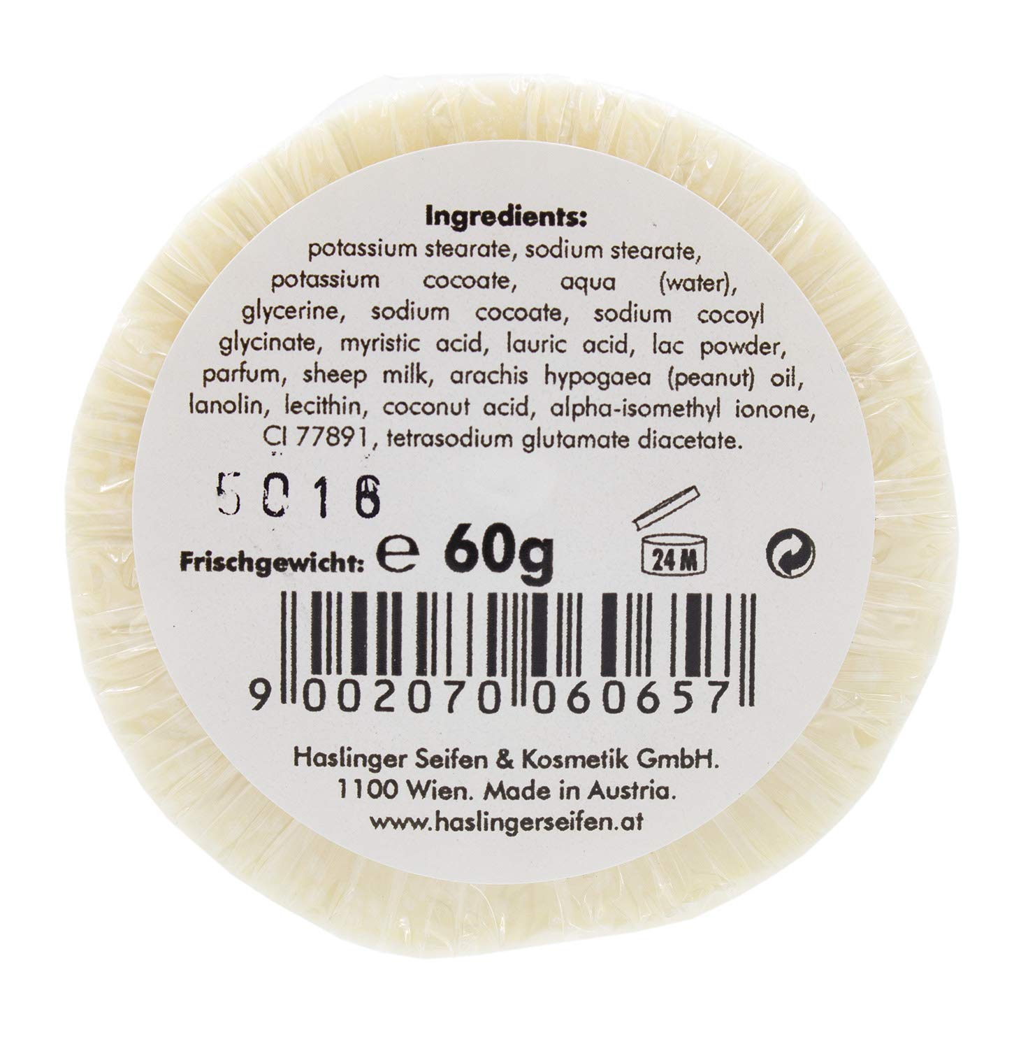 HASLINGER Sheep Milk Shaving Soap, 1 Pound
