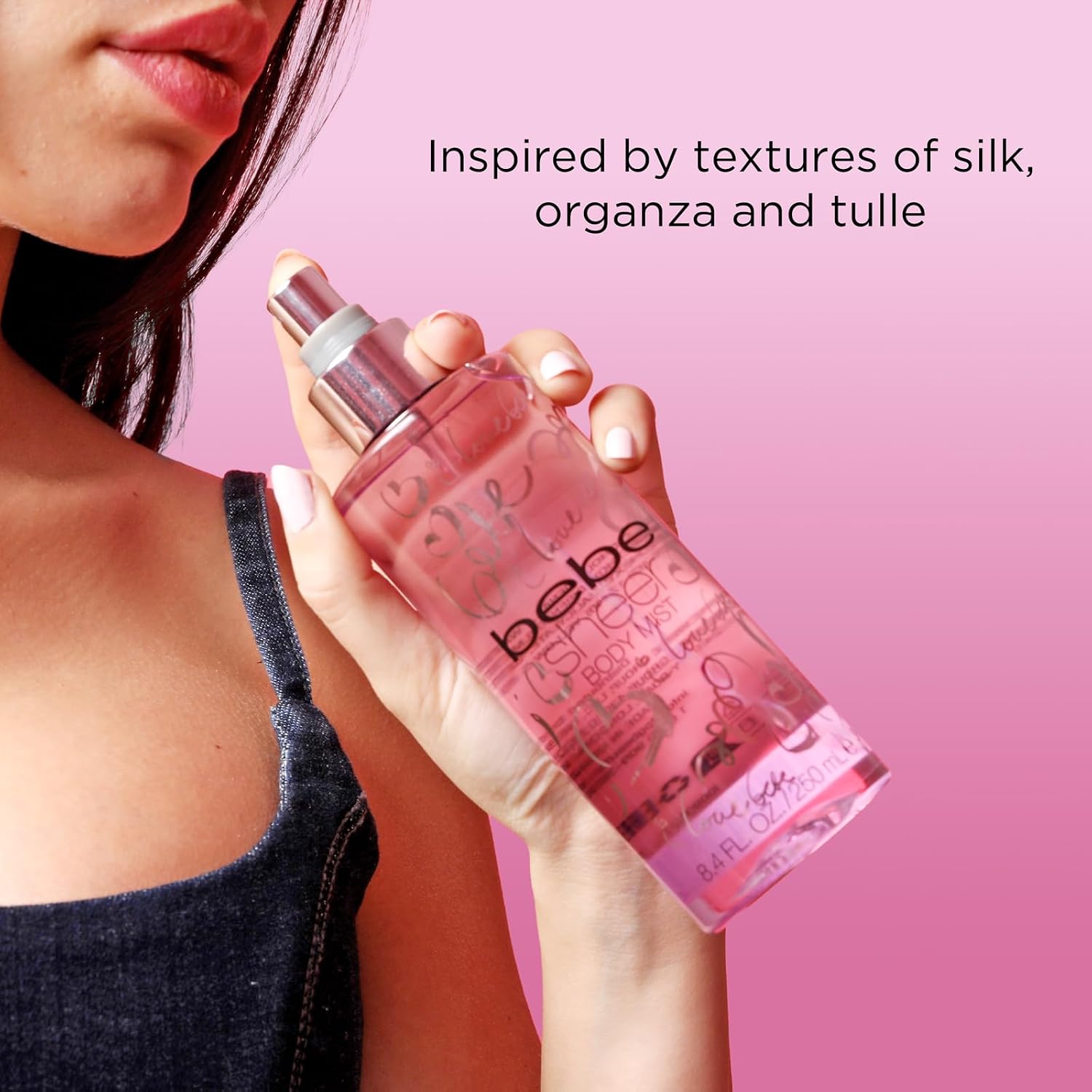 Bebe Sheer Eau de Parfum Spray for Woman - Long Lasting Amber Floral Womens Fragrance - Notes of Citrus Cocktail, Pink Peony and Sandalwood Perfume for Women - 3.4 oz