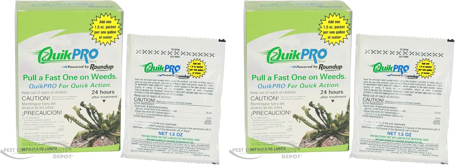 Monsanto Quik-Pro/Packets High Percentage Active Ingredient Grass/Weed Killer