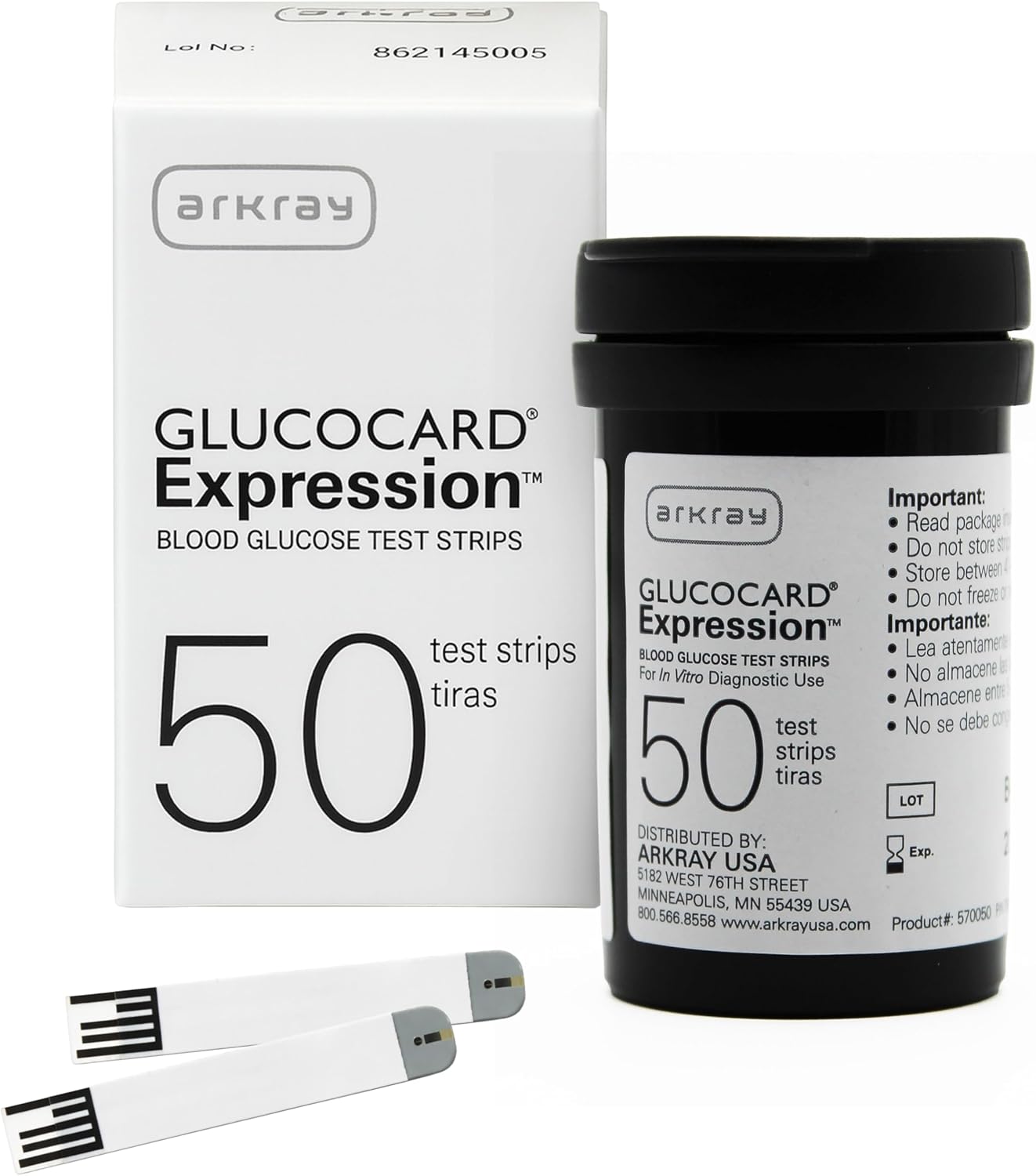 ARKRAY GLUCOCARD Expression Blood Glucose Test Strips - No Coding