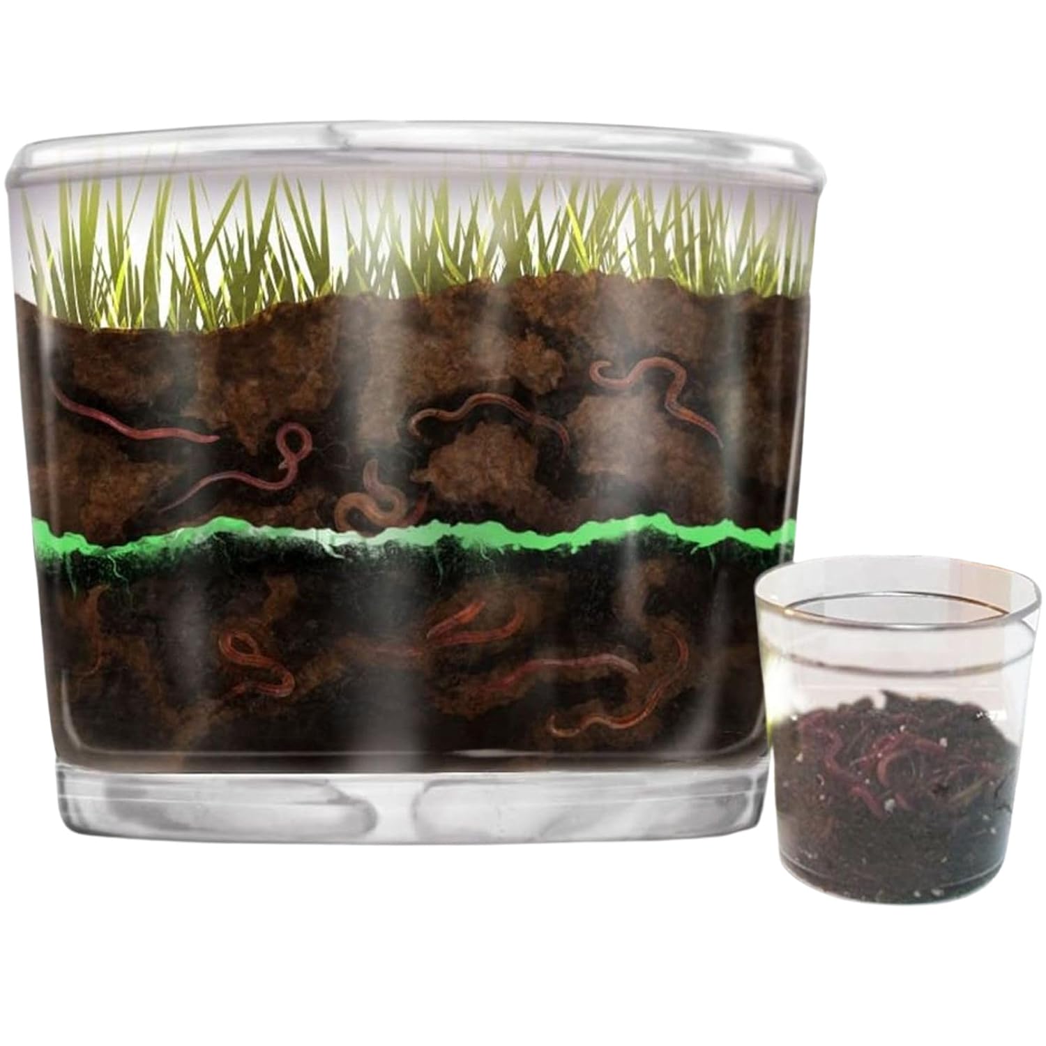 Worm Farm for Kids Kit with 20 Live Composting Worms, All-in-One Bundle | Watch composting in action with this complete kit with live worms included, all-in-one bundled engaging science project