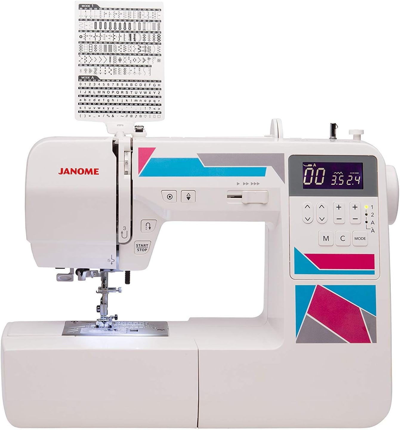 Janome MOD-30 Computerized Sewing Machine with 30 Built-In Stitches, 3 One-Step Buttonholes, Drop Feed and Accessories