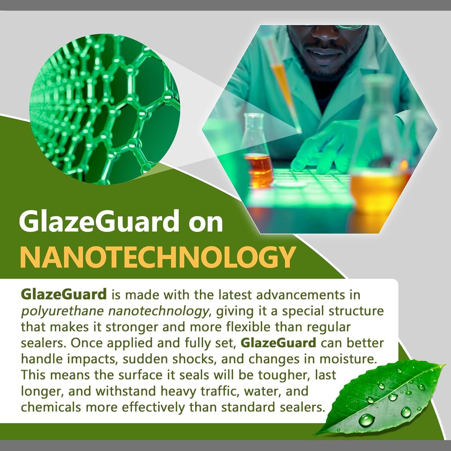 CoverTec GlazeGuard High-Gloss Tile & Grout Sealer – Wet Look Waterproof Finish for Ceramic, Porcelain & Stone – Protects Showers & Floors – Long-Lasting Barrier (1 Qrt Kit)