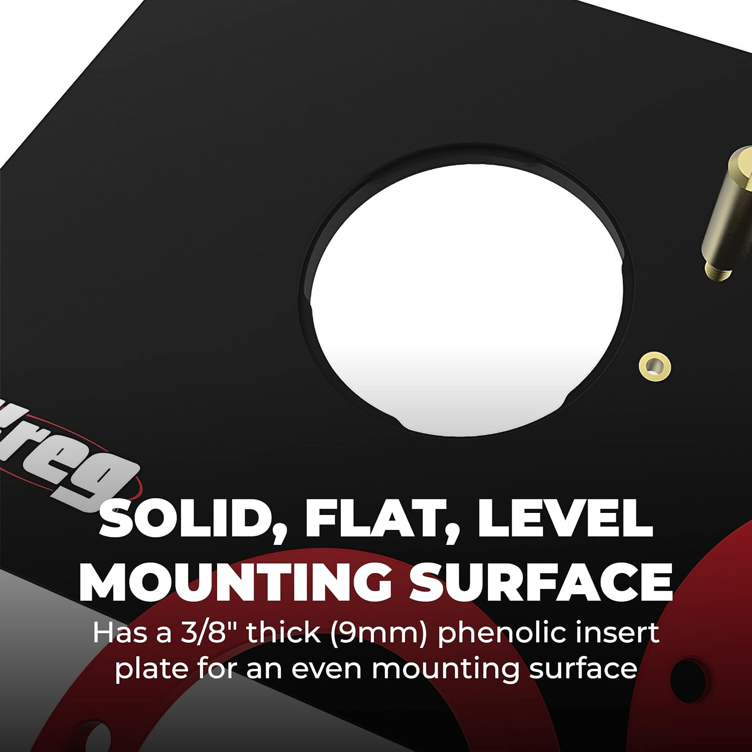 Kreg Precision Router Table Insert Plate - Undrilled Phenolic Router Plate for Custom Router Mounting - Level-Loc Rings - PRS4038