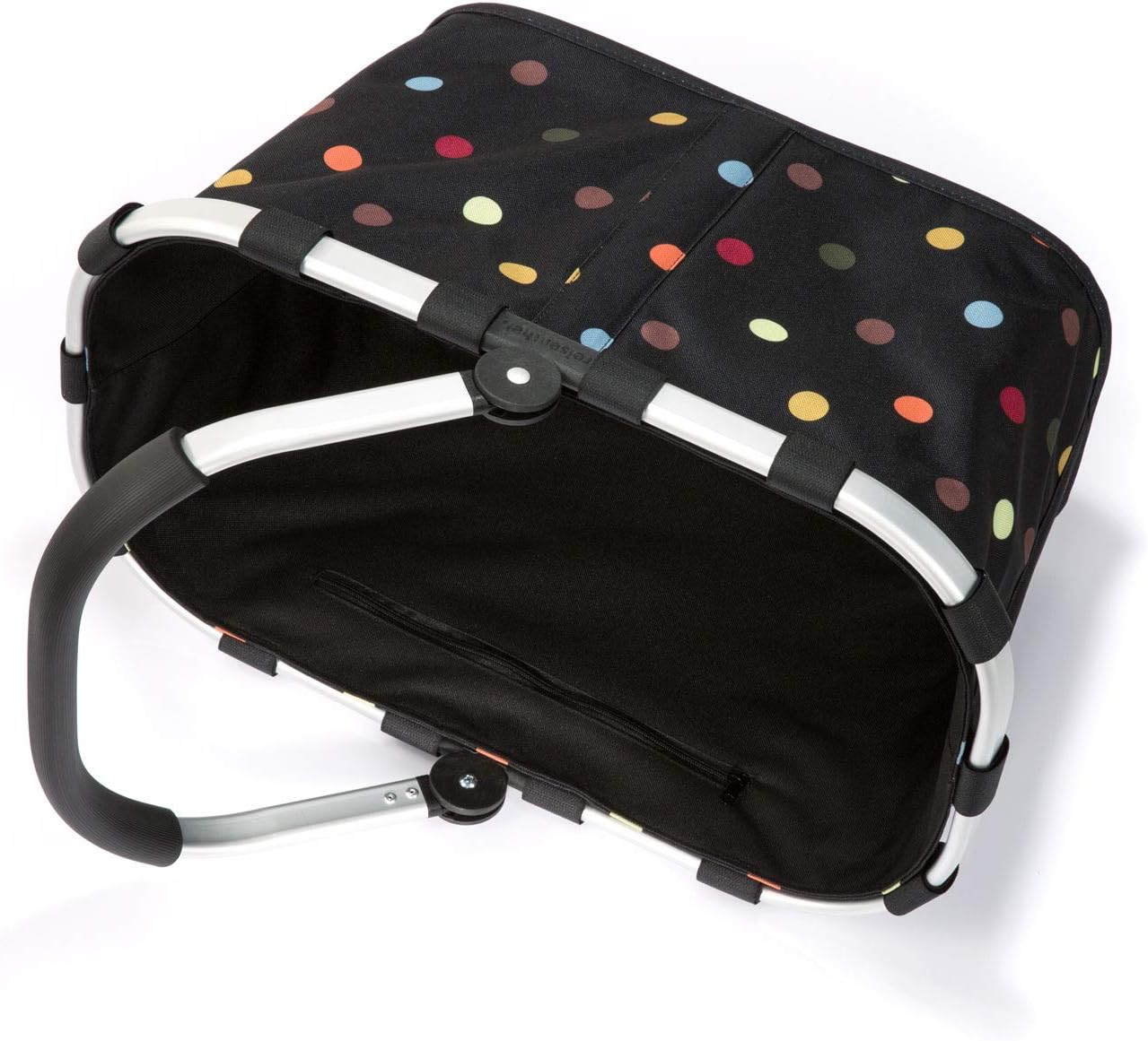reisenthel carrybag frame black/black - Sturdy shopping basket with plenty of storage space and practical inner pocket - water-repellent
