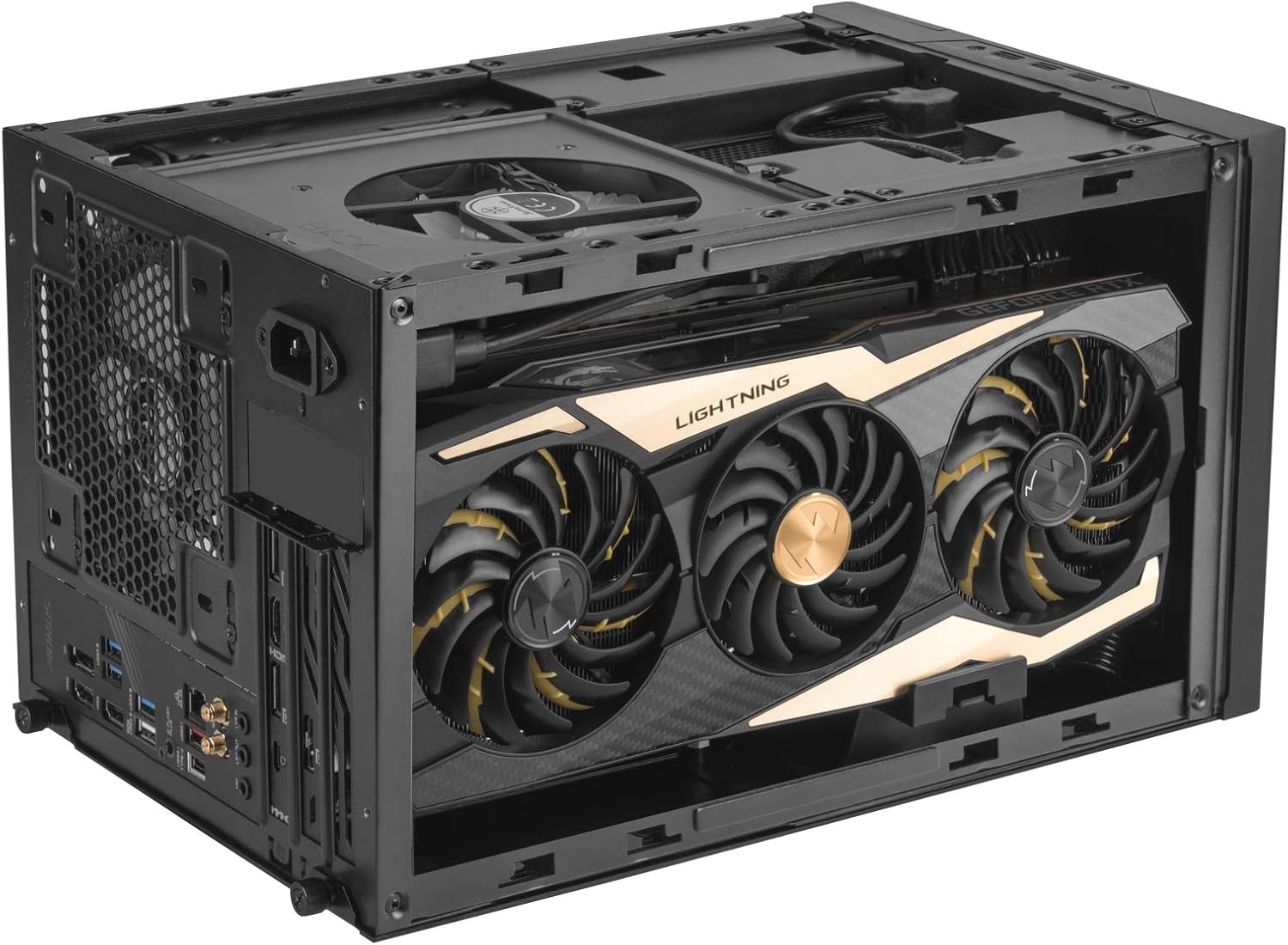Silverstone Technology SUGO 14, SG14, Black, Mini-ITX Cube Chassis, Supports 3 Slot Full Length GPUs/ATX PSU / 240mm AIO, 4 Removable Panels