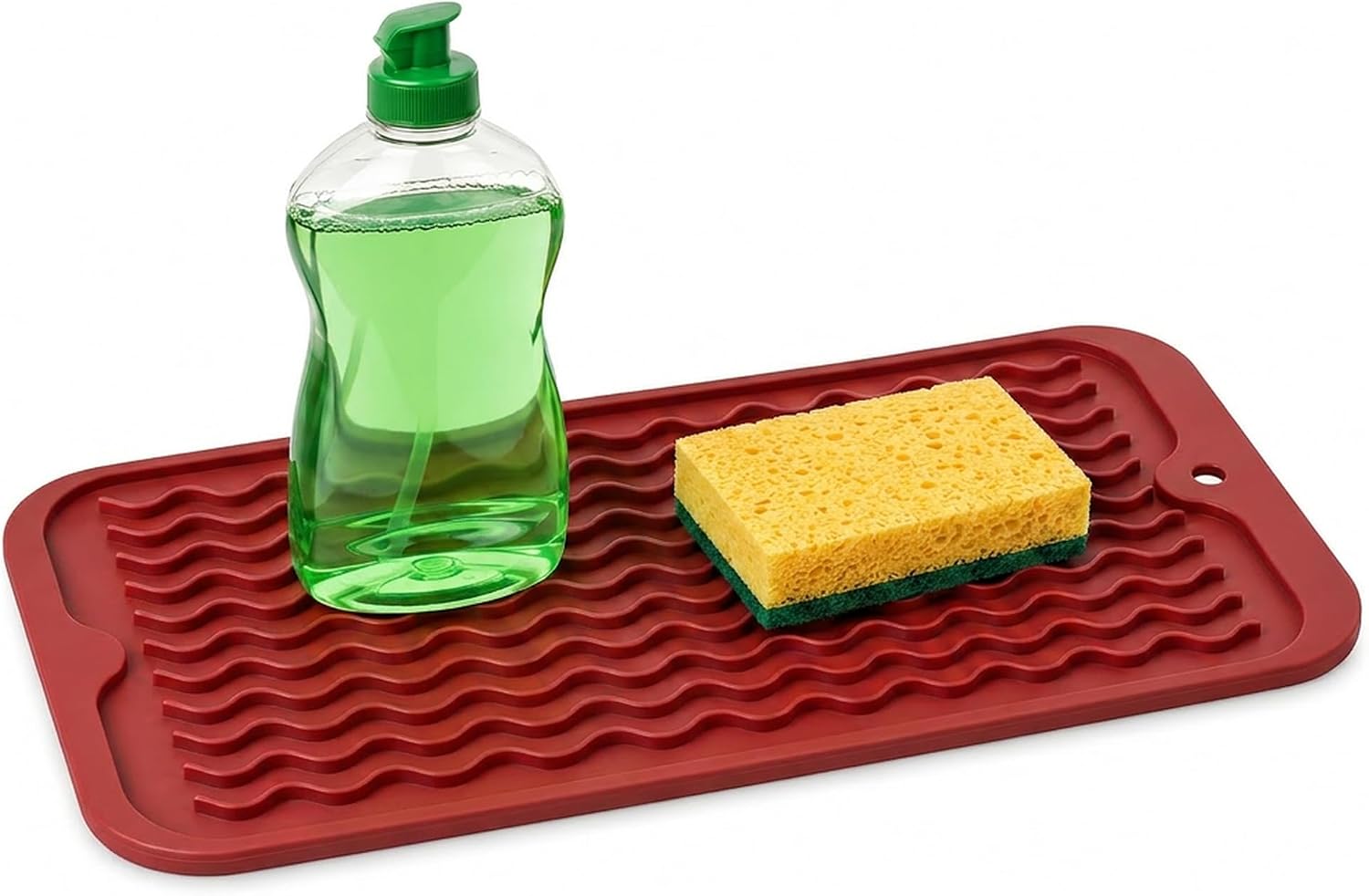 ZLR Silicone Dish Drying Mat for Kitchen Counter, Eco-Friendly Fast Dry Dish Mat, Easy Clean Multi Usage Drying Matt, Heat Resistant Trivet