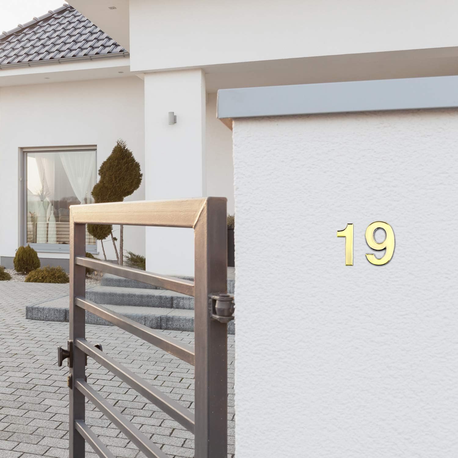 20 Pieces House Numbers Mailbox Numbers 0-9, 3D Door Address Numbers Self Adhesive Mailbox Numbers Sticker or House, Apartment, Office, Hotel Room