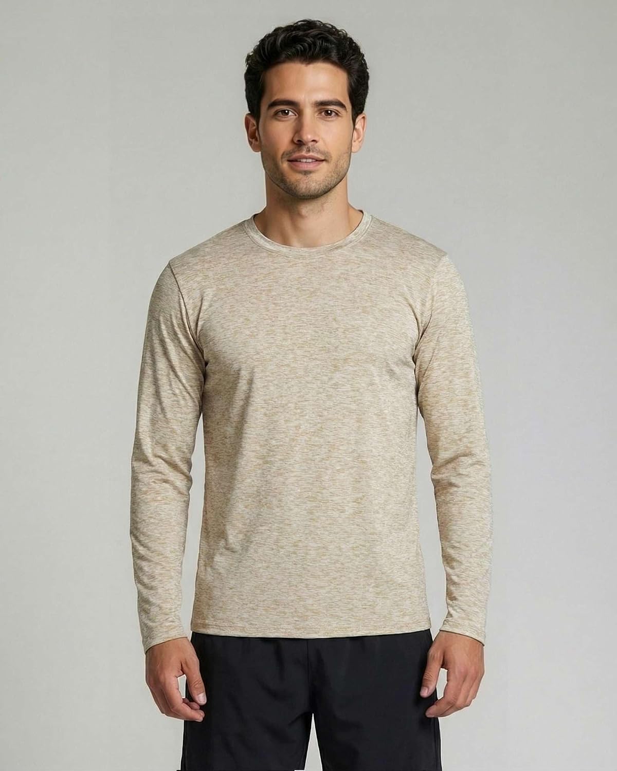 4 Pack Men's Dry Fit Long Sleeve Workout Shirts Gym Athletic Tee Fishing