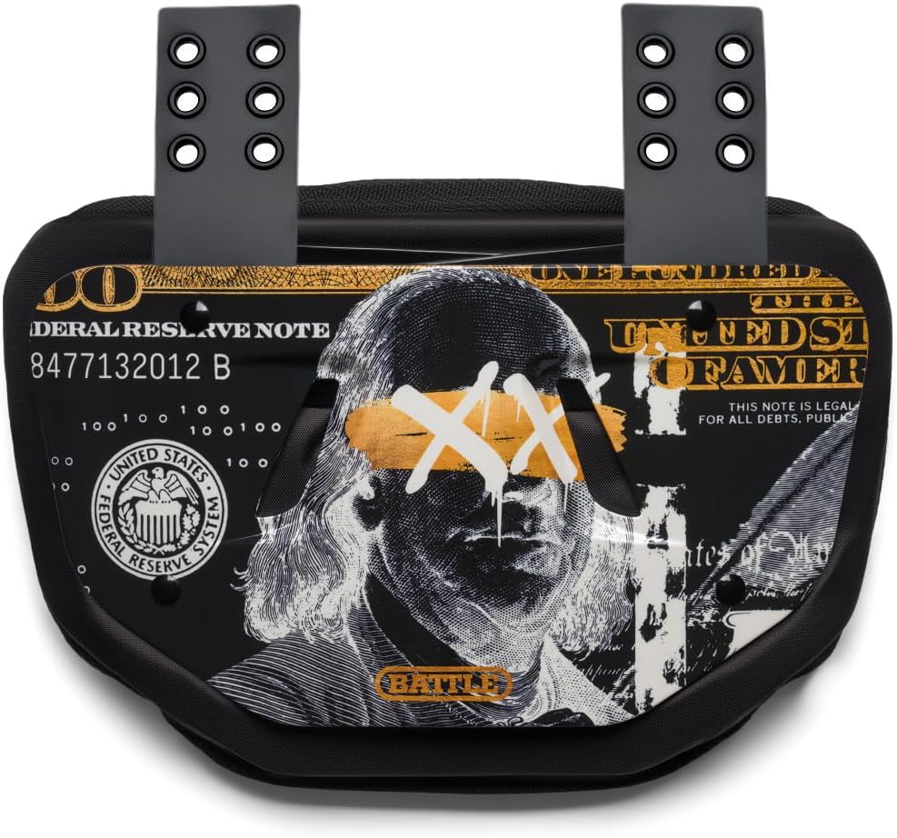 Battle Sports Novelty Football Back Plate, Kids, Adults