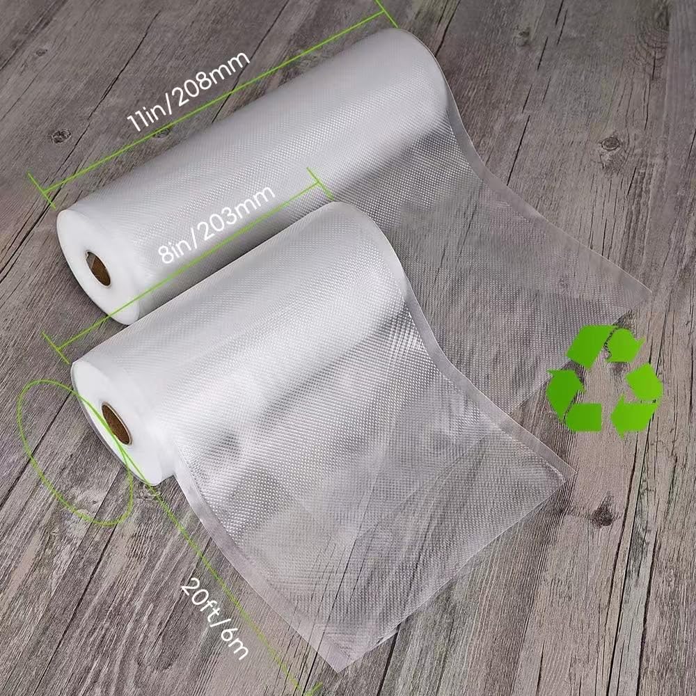 Kitchen Essentials, Vacuum Sealer Bags Rolls, 8in x 20ft, 2 Pack