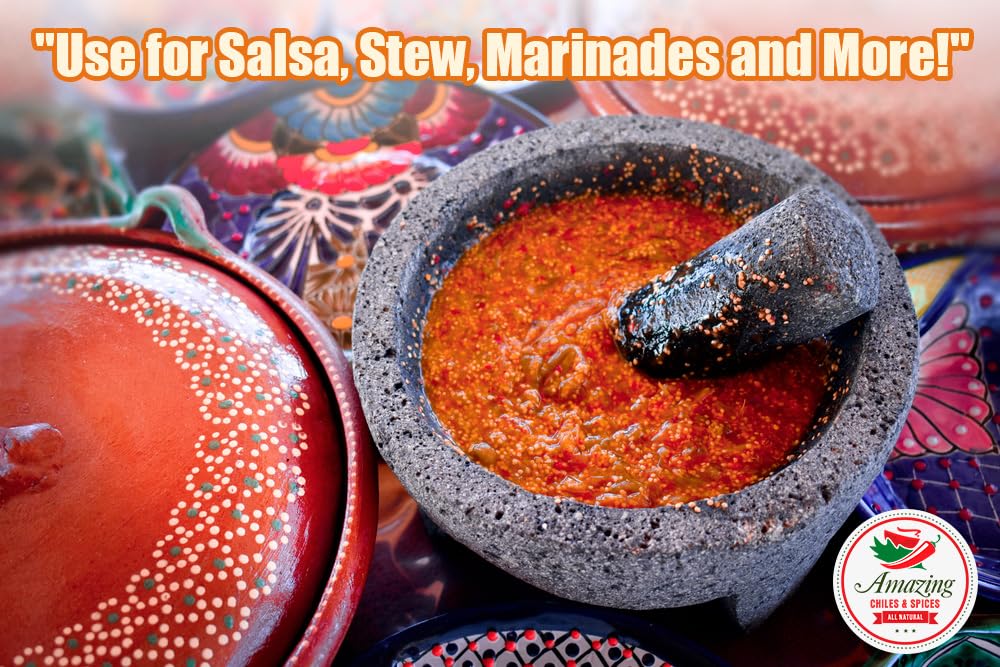 Chile De Arbol 4oz - Dried Whole Red Chili Peppers, Premium All Natural Stemless, Resealable Bag. Use in Mexican, Chinese and Thai Dishes. Spicy Hot Heat Full of Flavor