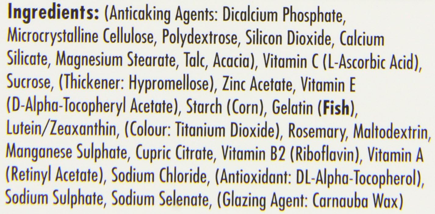 I-Caps Lutein and Zeaxanthin Dietary Supplement for Healthy Eyes 30 Tablets
