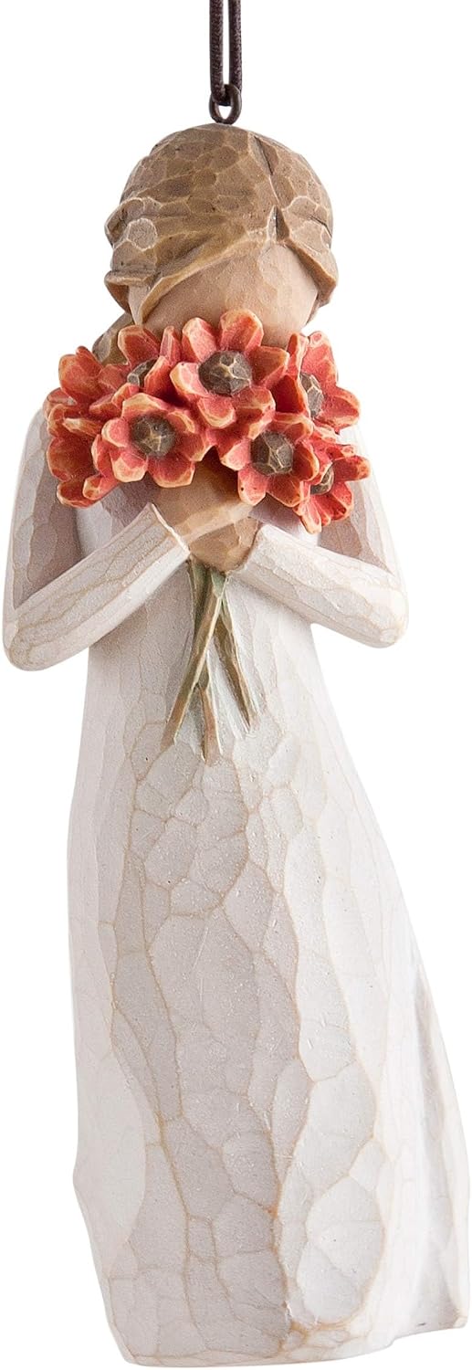Willow Tree Surrounded by Love Ornament, Sculpted Hand-Painted Figure | Celebrating Friendship and Sentiment, Cast from a Susan Lordi Original Carving