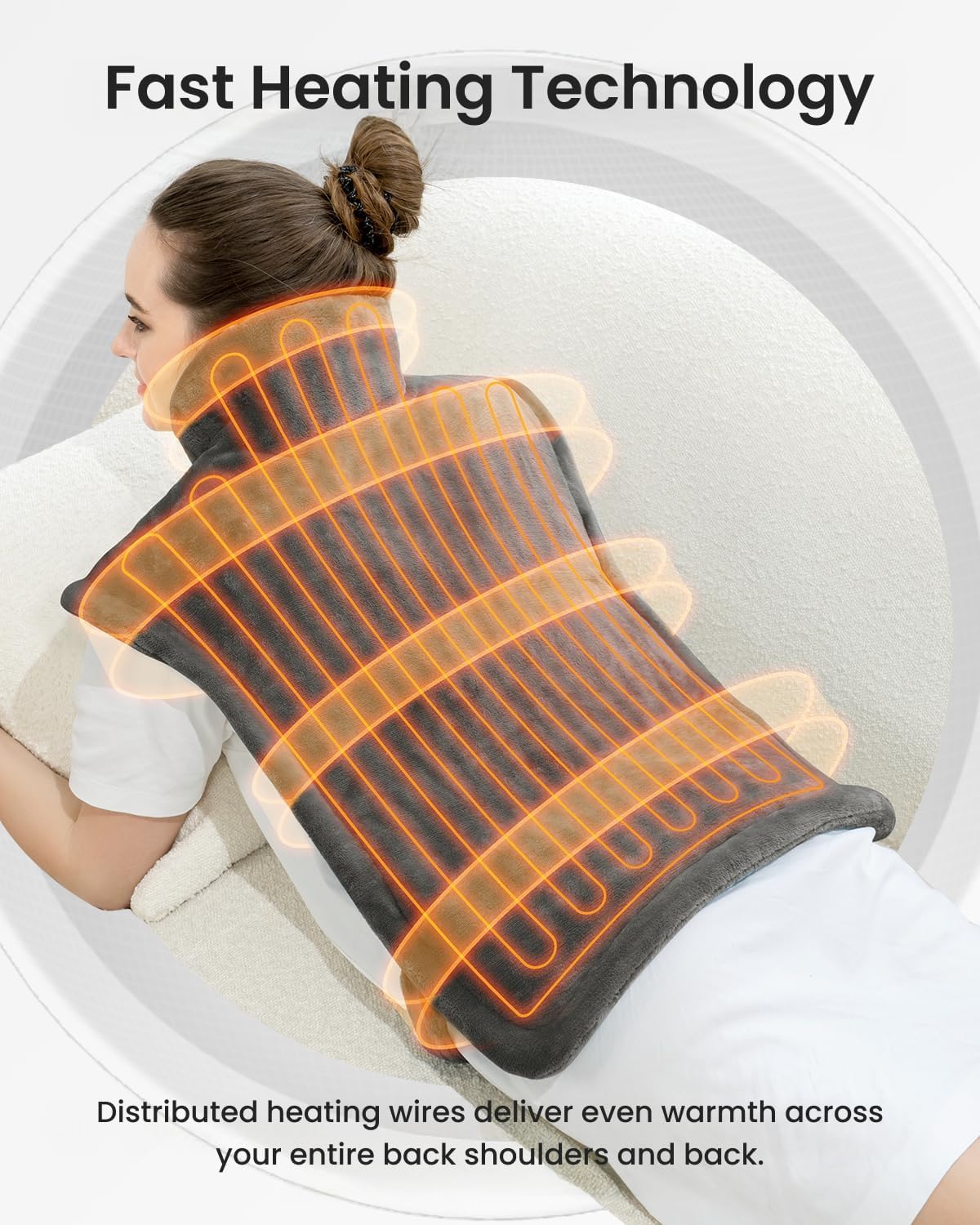 RENPHO Heating Pad for Back, Gift for Women & Men, FSA Eligible HSA