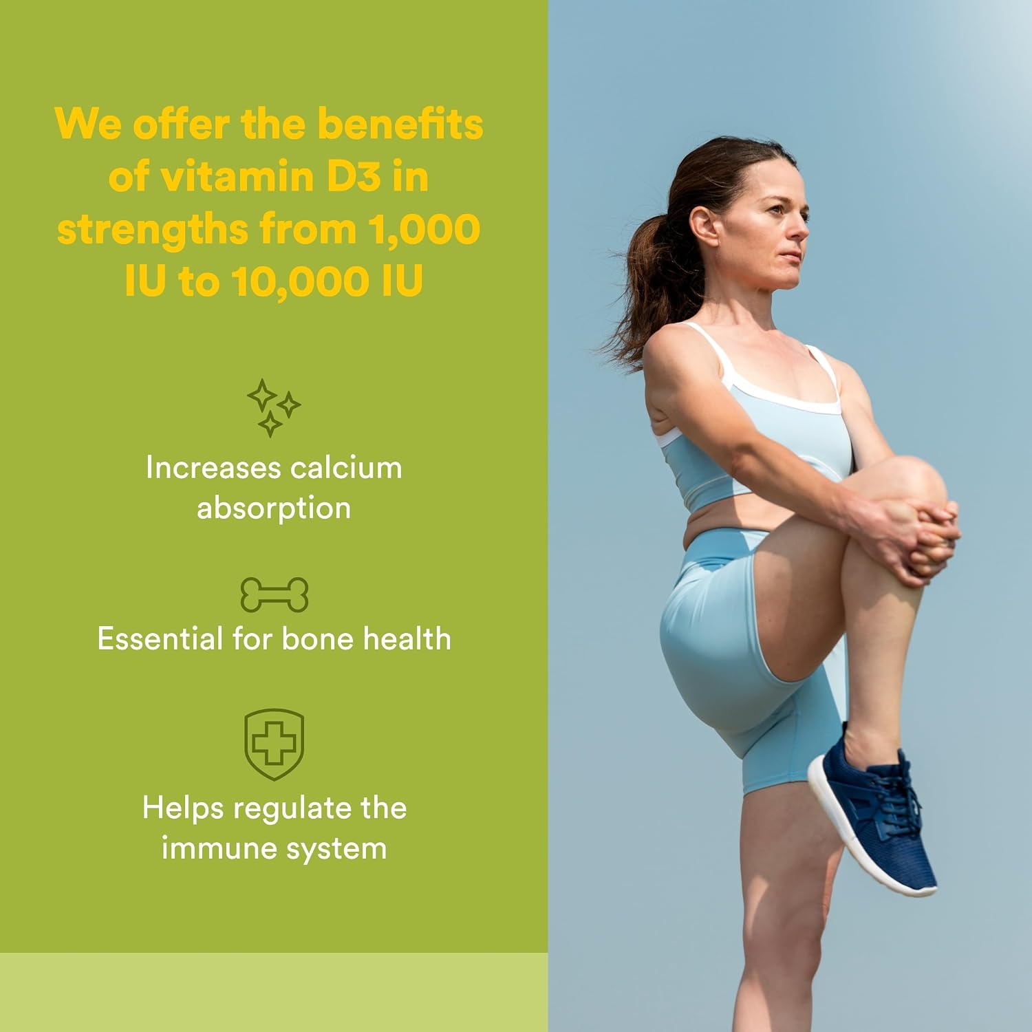 Natural Factors Vegan Vitamin D3 2000 IU - Supports Bone & Immune Health - Plant-Based Cholecalciferol - Vegetarian Capsules - 90 Capsules (90