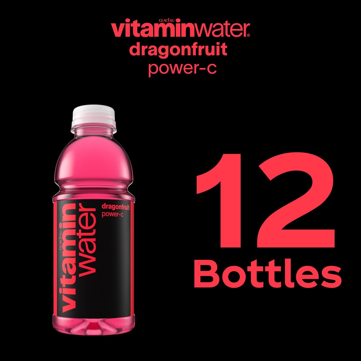 vitaminwater Refresh Tropical Mango, Flavored Water Beverage Bottles, 20 fl oz, 12 Pack