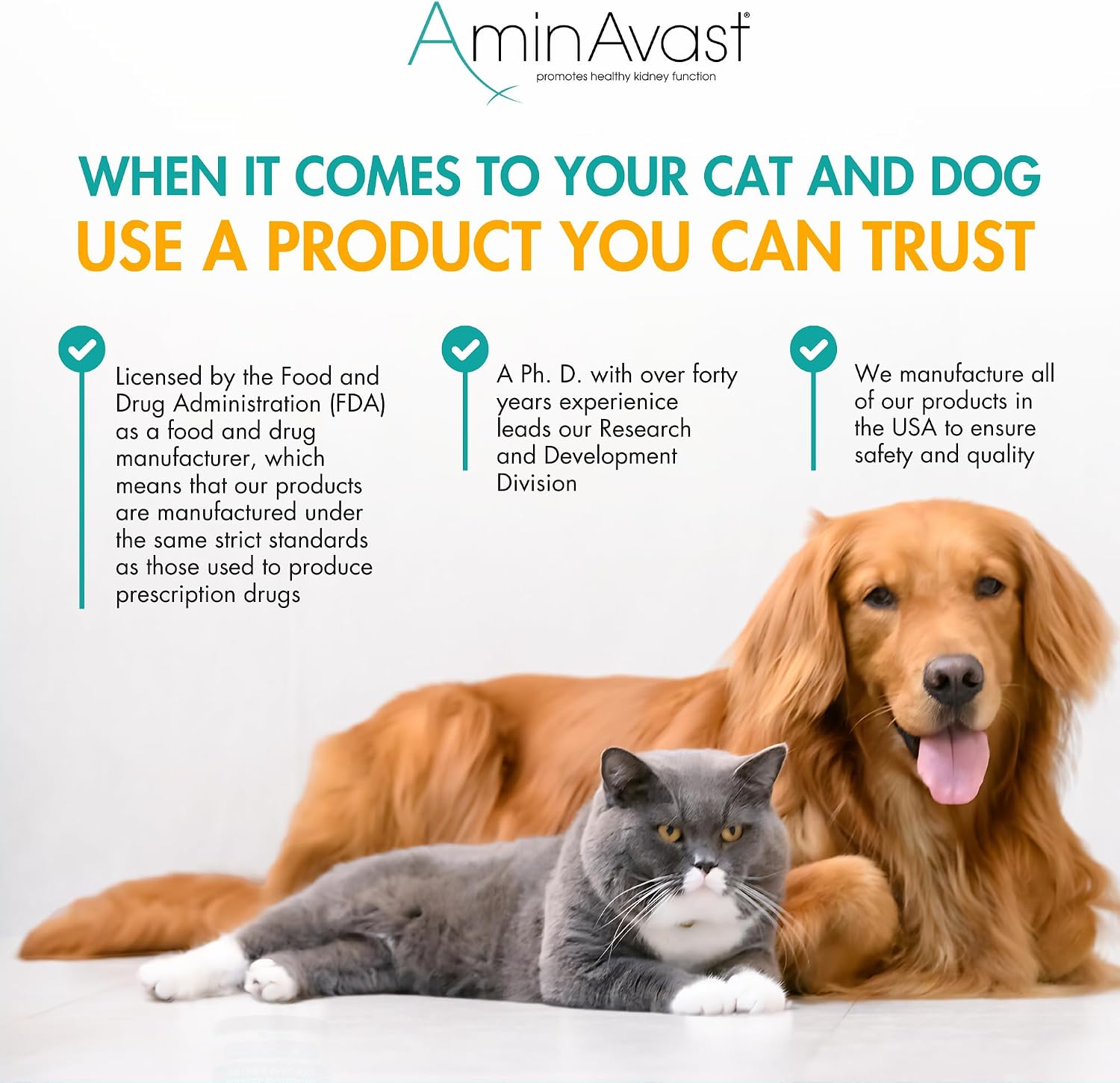 AminAvast Kidney Support for Dogs Over 20lb, 1000mg, 60 Sprinkle Capsules | Feed Directly or Open Capsules & Mix With Food, Flavorless, Easy Daily Use