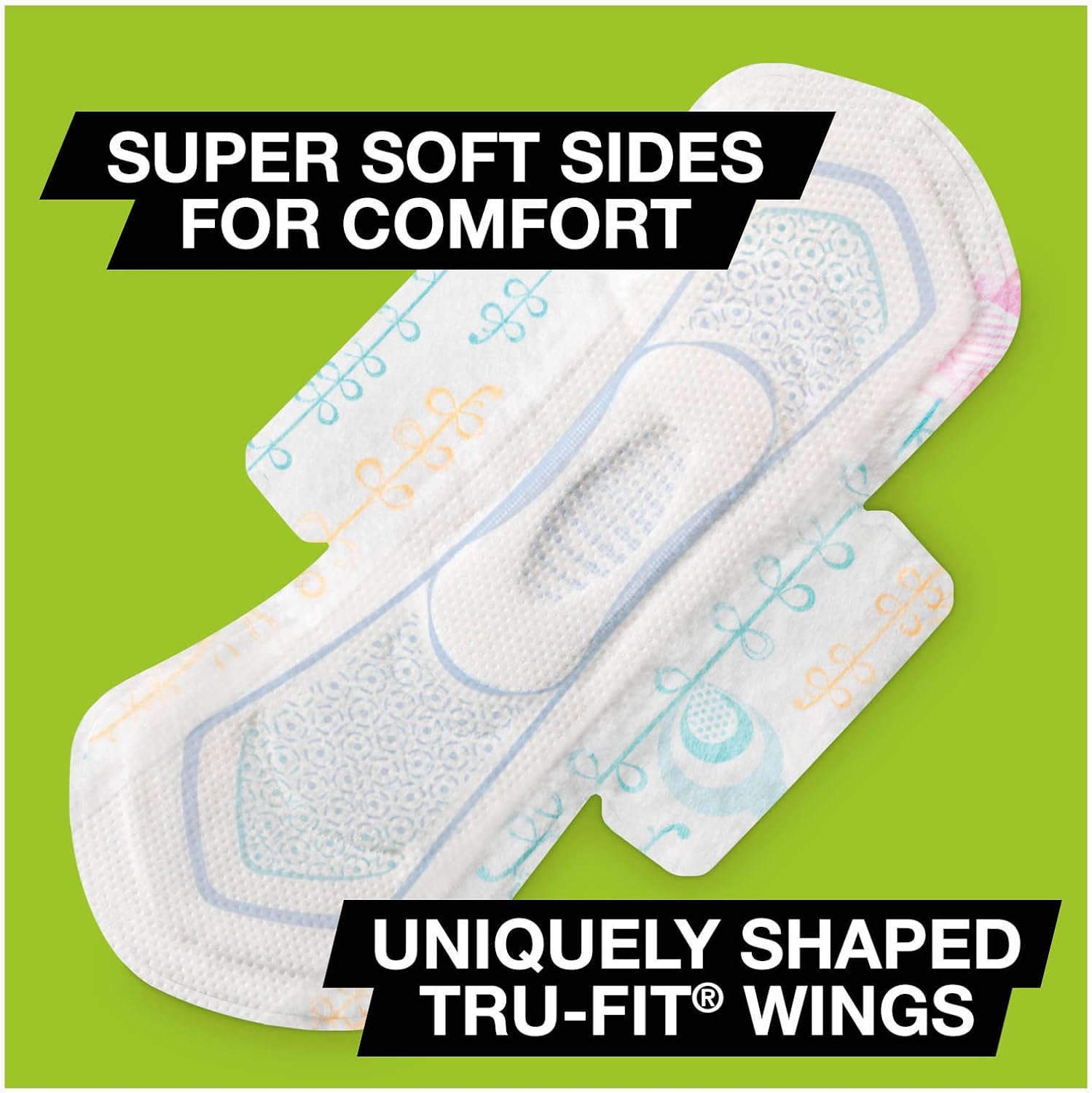 U by Kotex Cleanwear Ultra Thin Pads with Wings, Heavy Flow, 32 Count