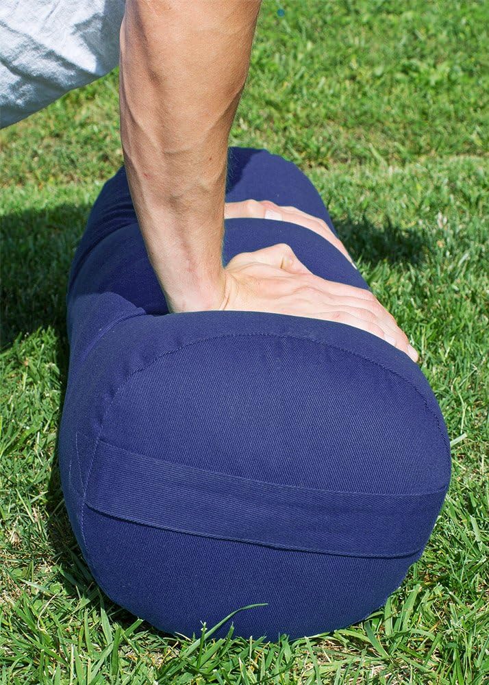YogaAccessories MAX Support Deluxe Round Cotton Yoga Bolster