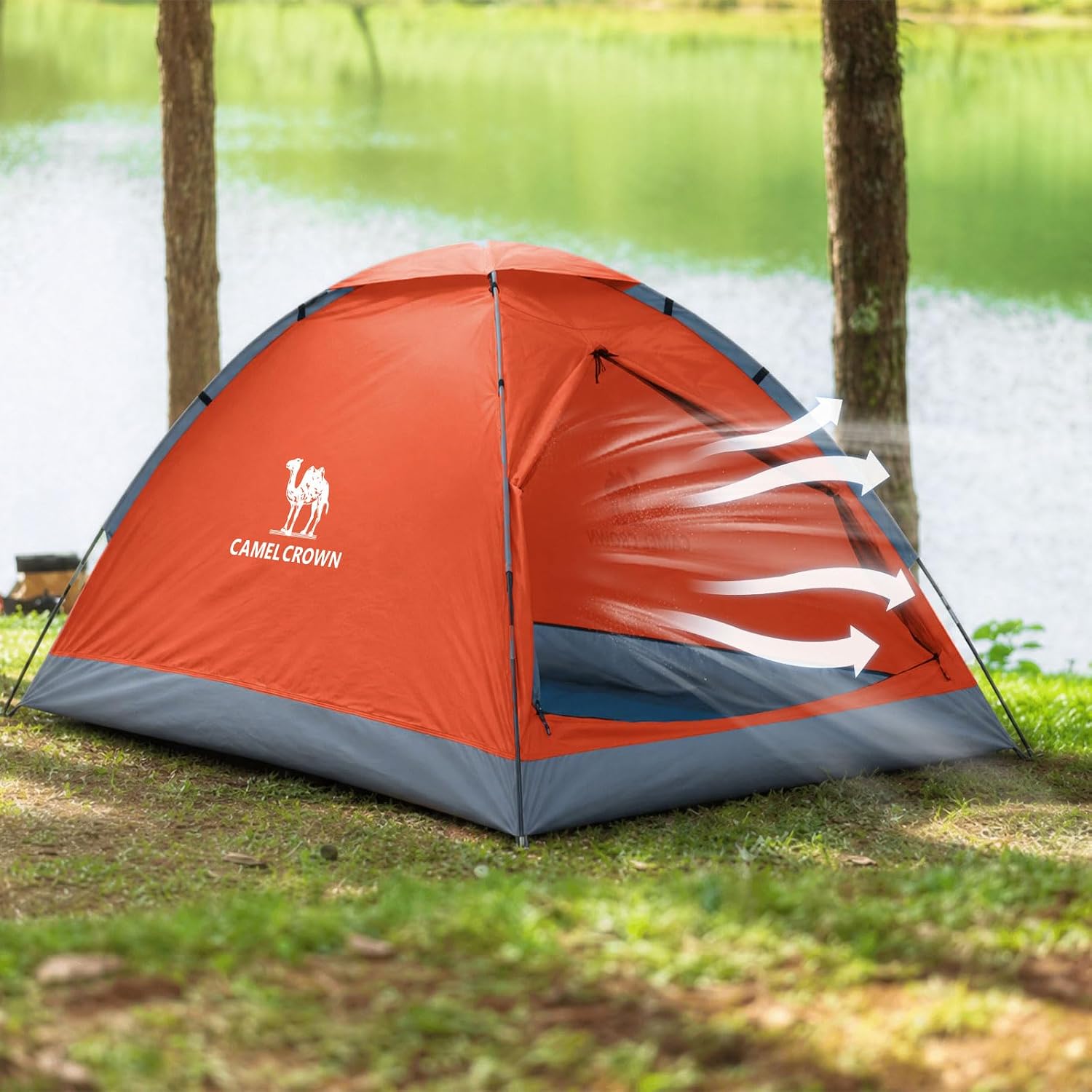 CAMEL CROWN Tents for Camping 2/3/4/5 Person Camping Dome Tent, Waterproof,Spacious, Lightweight Portable Backpacking Tent for Outdoor Camping/Hiking
