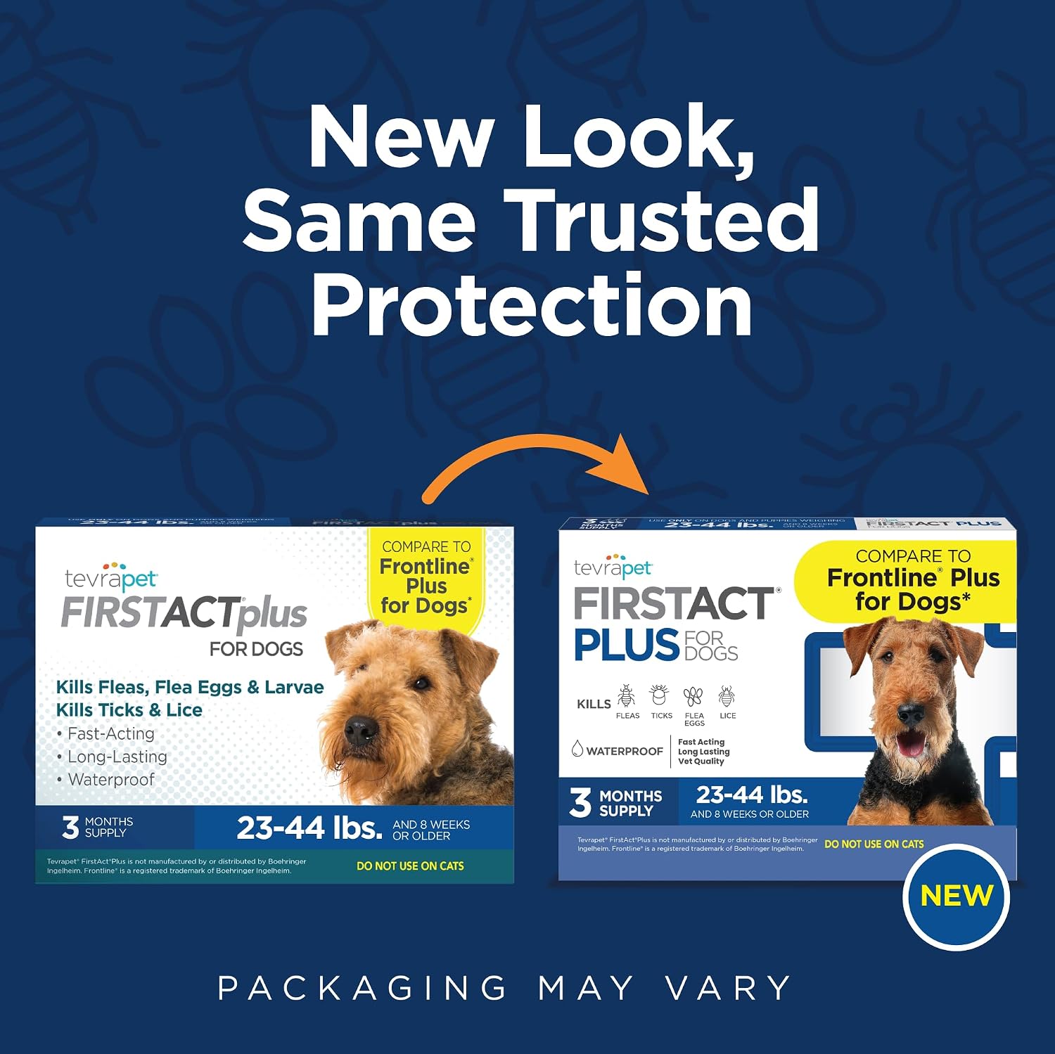 FirstAct Plus Flea Treatment for Dogs, Medium Dogs 23-44 lbs, 3 Doses, Same Active Ingredients as Frontline Plus Flea and Tick Prevention for Dogs