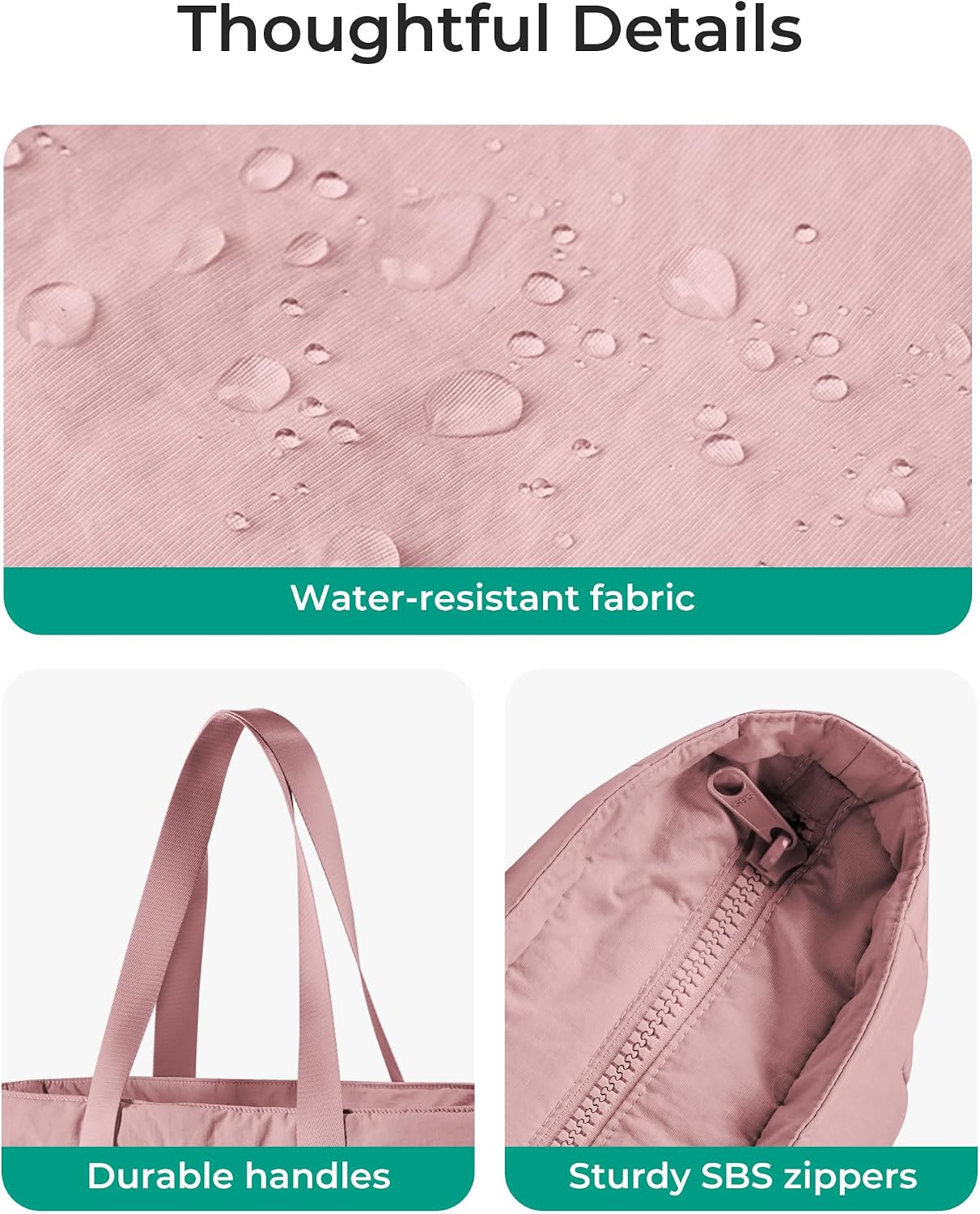 BAGSMART Gym Tote Bag for Women, 24L/28L Travel Tote Yoga Mat Bag