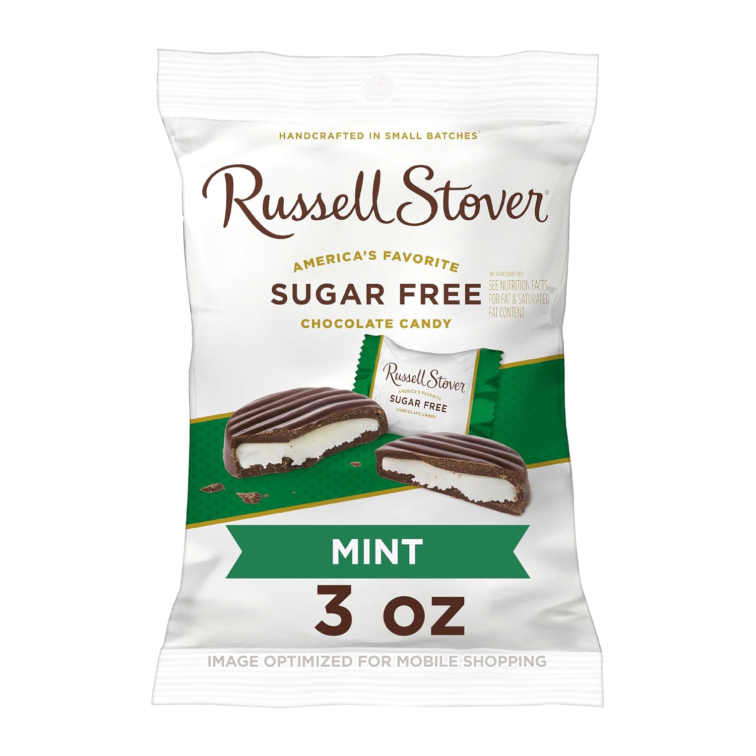 Russell Stover Sugar Free Dark Chocolate Medallions, 3 oz. Bag (270215)