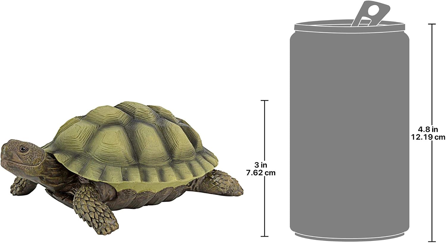 Design Toscano QM1887611 Gilbert the Box Turtle Garden Decor Animal Statue, 9 Inch, Full Color