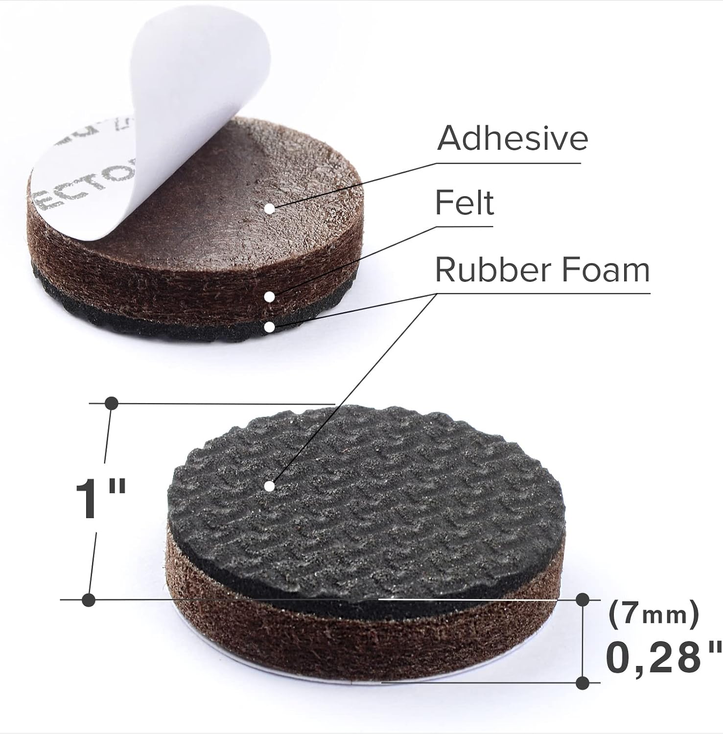 X-PROTECTOR Non Slip Furniture Pads – 12 Premium Furniture Grippers 3"! | Best SelfAdhesive Rubber Feet Furniture Feet – Ideal Non Skid Furniture Pad Floor Protectors – Keep Furniture in Place!