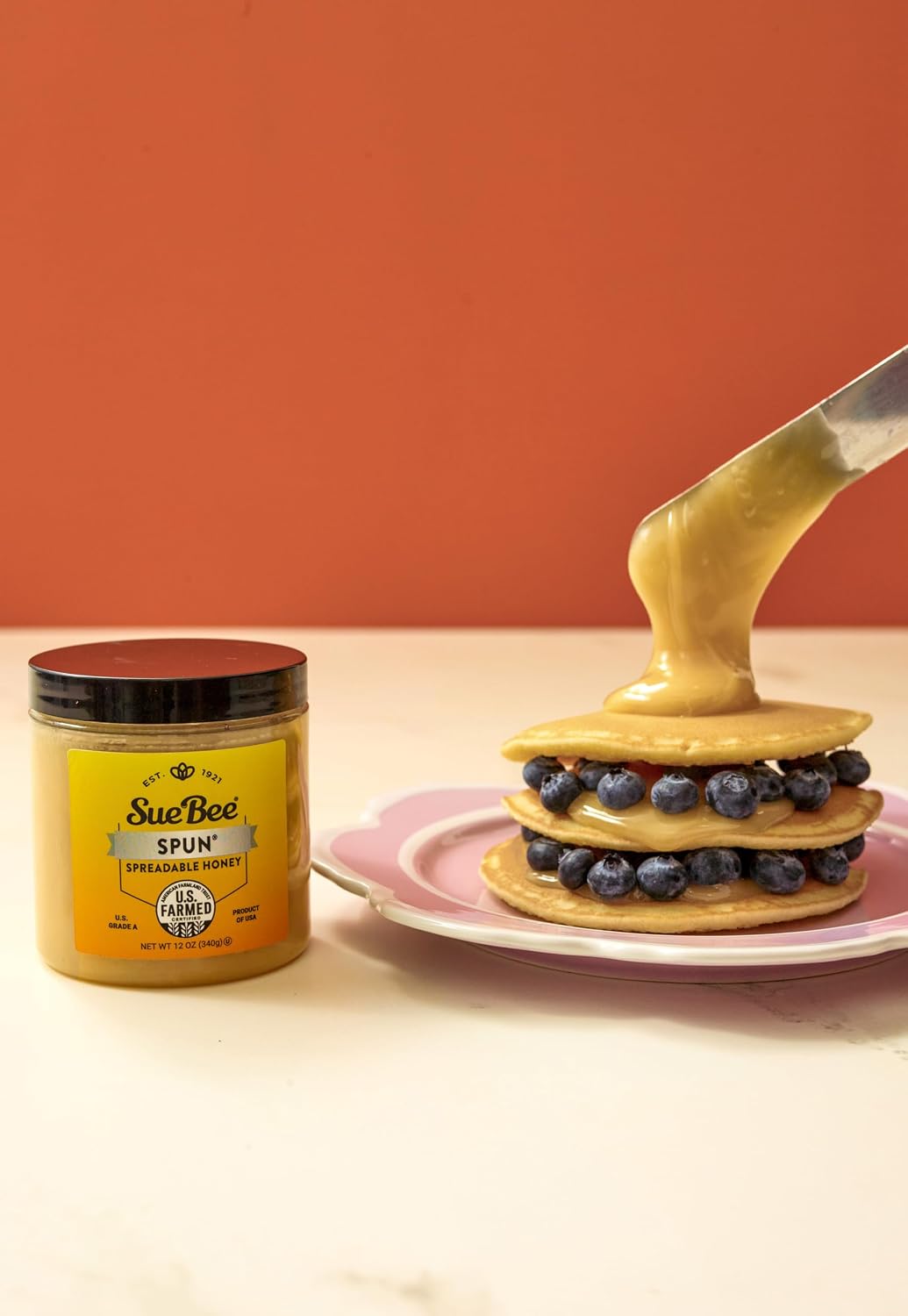 Sue Bee Premium Spun Honey, Pure Honey, Product of USA, US Grade A, Whipped Honey, 12 Ounce (Pack of 1)