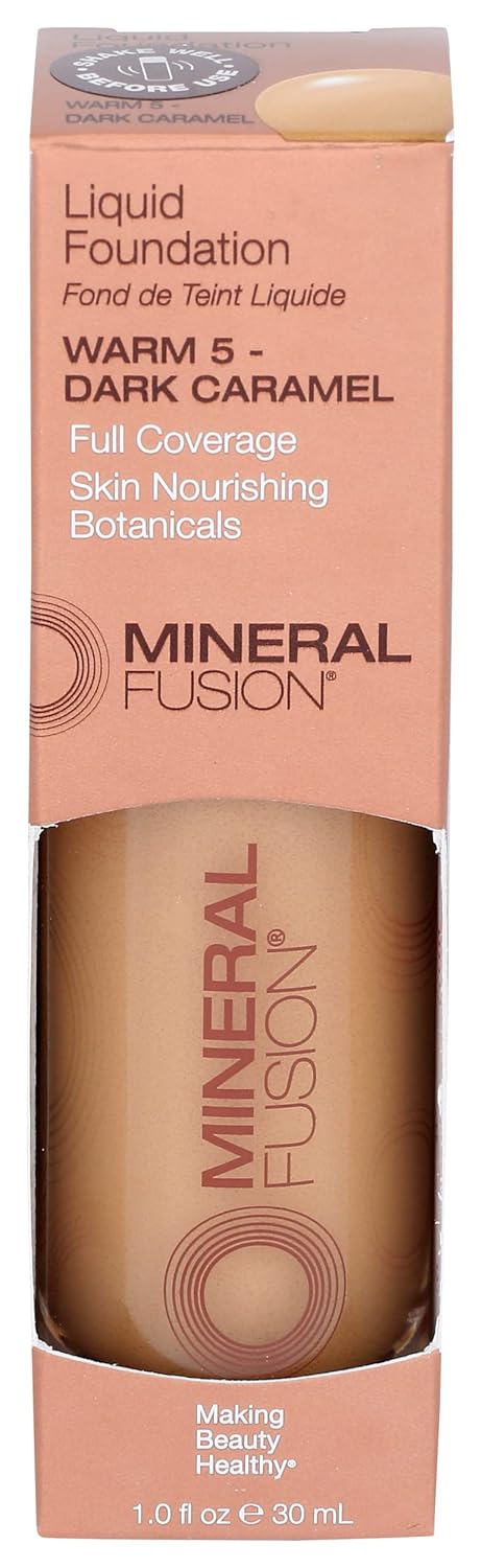 Mineral Fusion Full Coverage Liquid Foundation (Cool 1, Fair), 1 Fl Oz