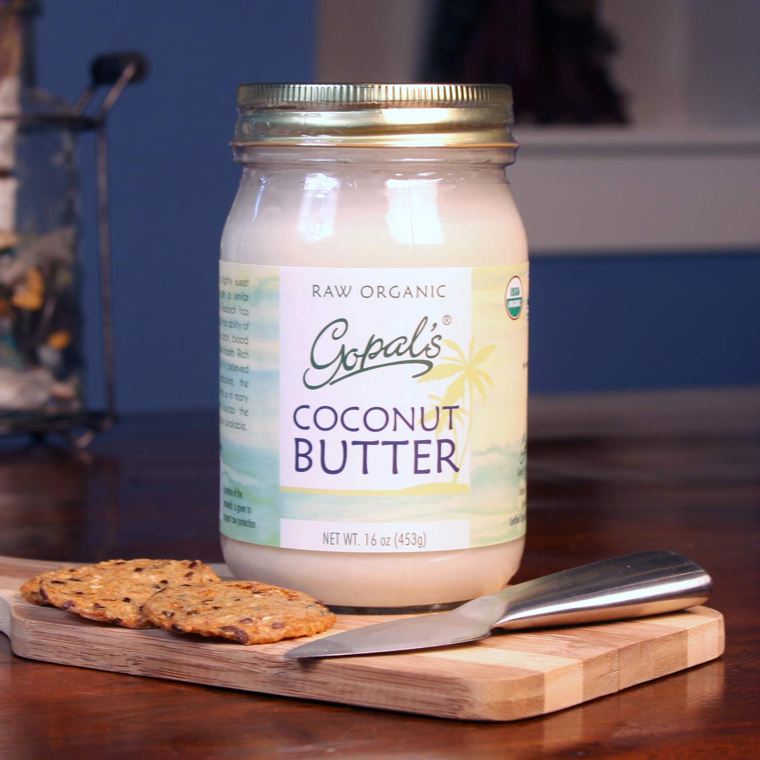 Gopal's Raw Organic Coconut Butter from 100% Organic and Non-GMO Coconuts, USDA Certified – Gopal’s Coconut Butter 16 oz (453g)