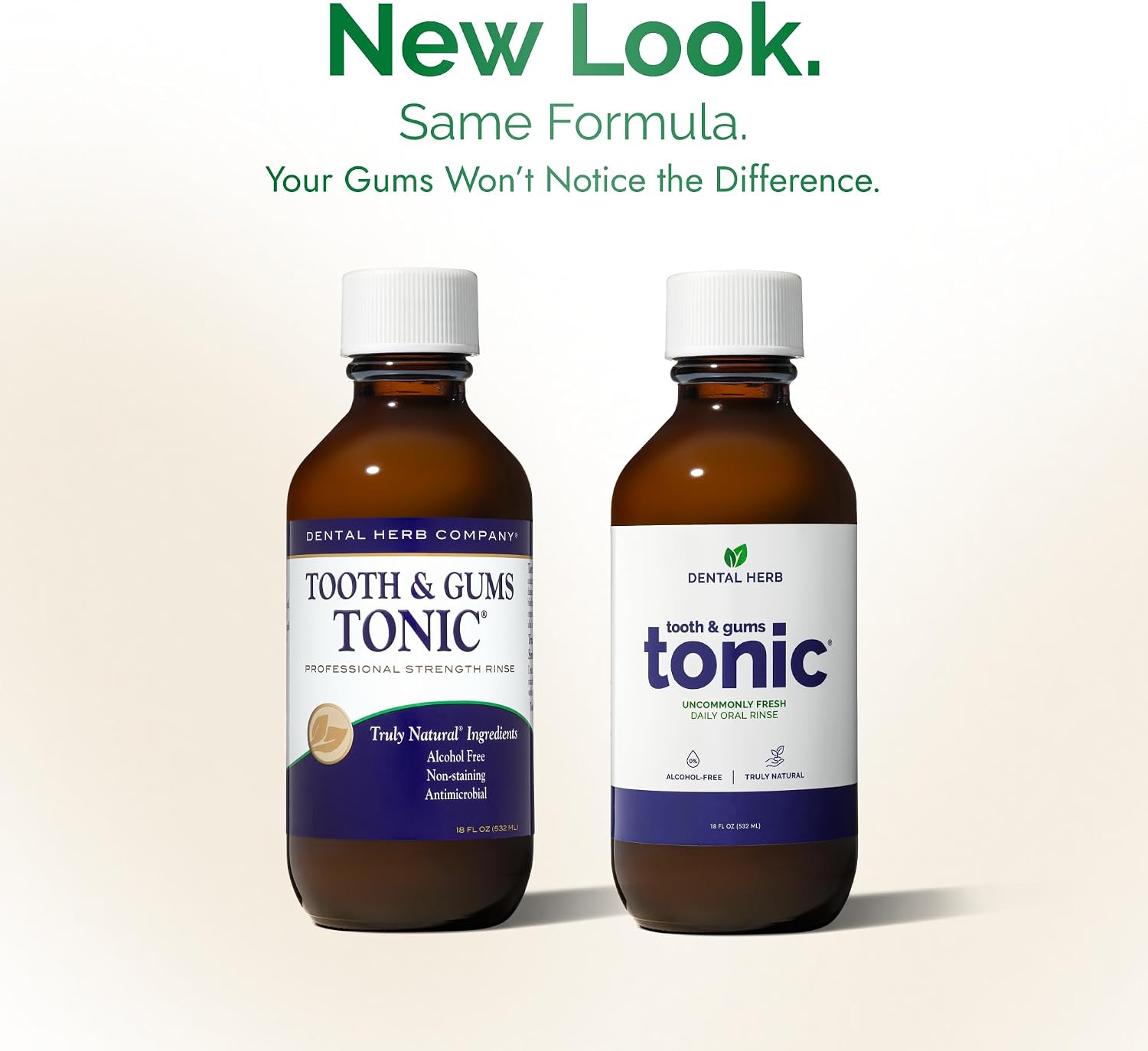 Dental Herb Company Tooth & Gums Tonic Mouthwash Herbal Oral Rinse 18oz (2) | Essential Oils, Alcohol-Free, Fluoride-Free, Plant-Based
