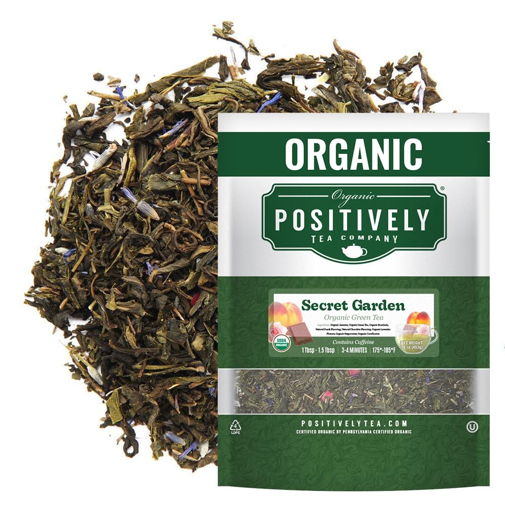 Organic Positively Tea Company, Pinhead Gunpowder Green Tea, Loose Leaf, 16 Ounce