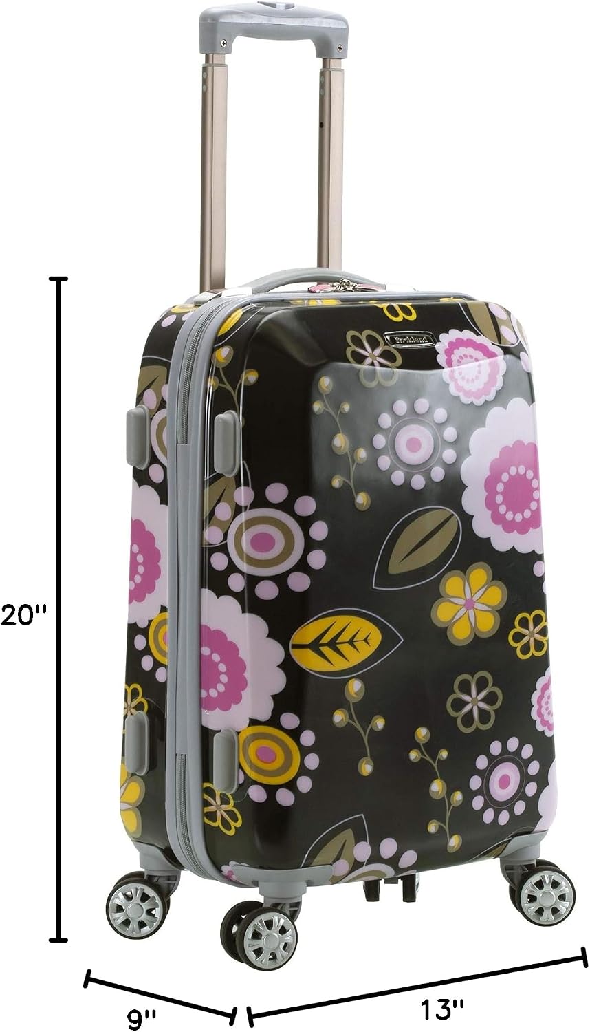 Rockland Vision Hardside 3 Piece Spinner Wheel Luggage Set, (20"/24"/28"), Love