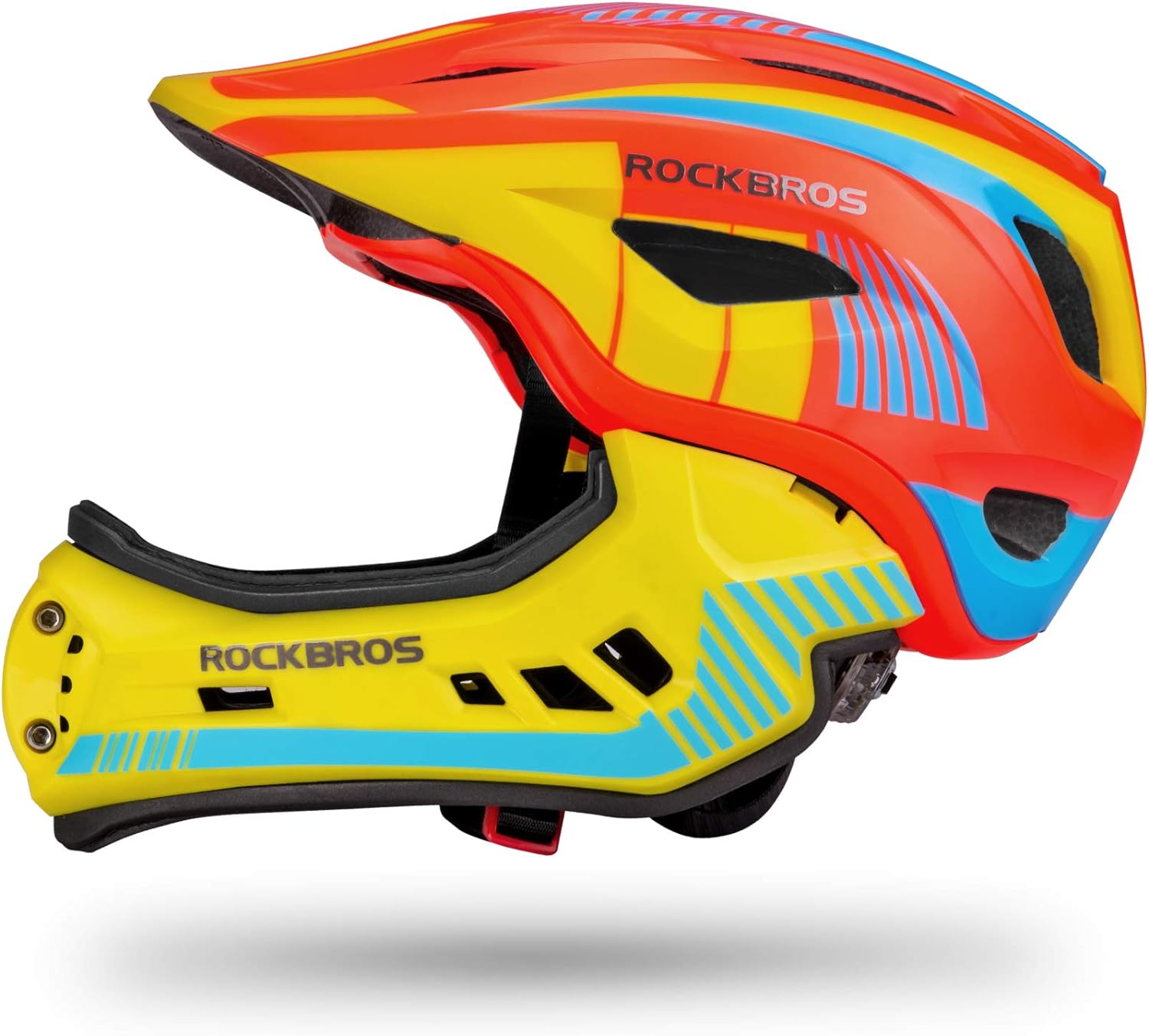 ROCKBROS Kids Full Face Bike Helmet Lightweight Detachable MTB Helmet