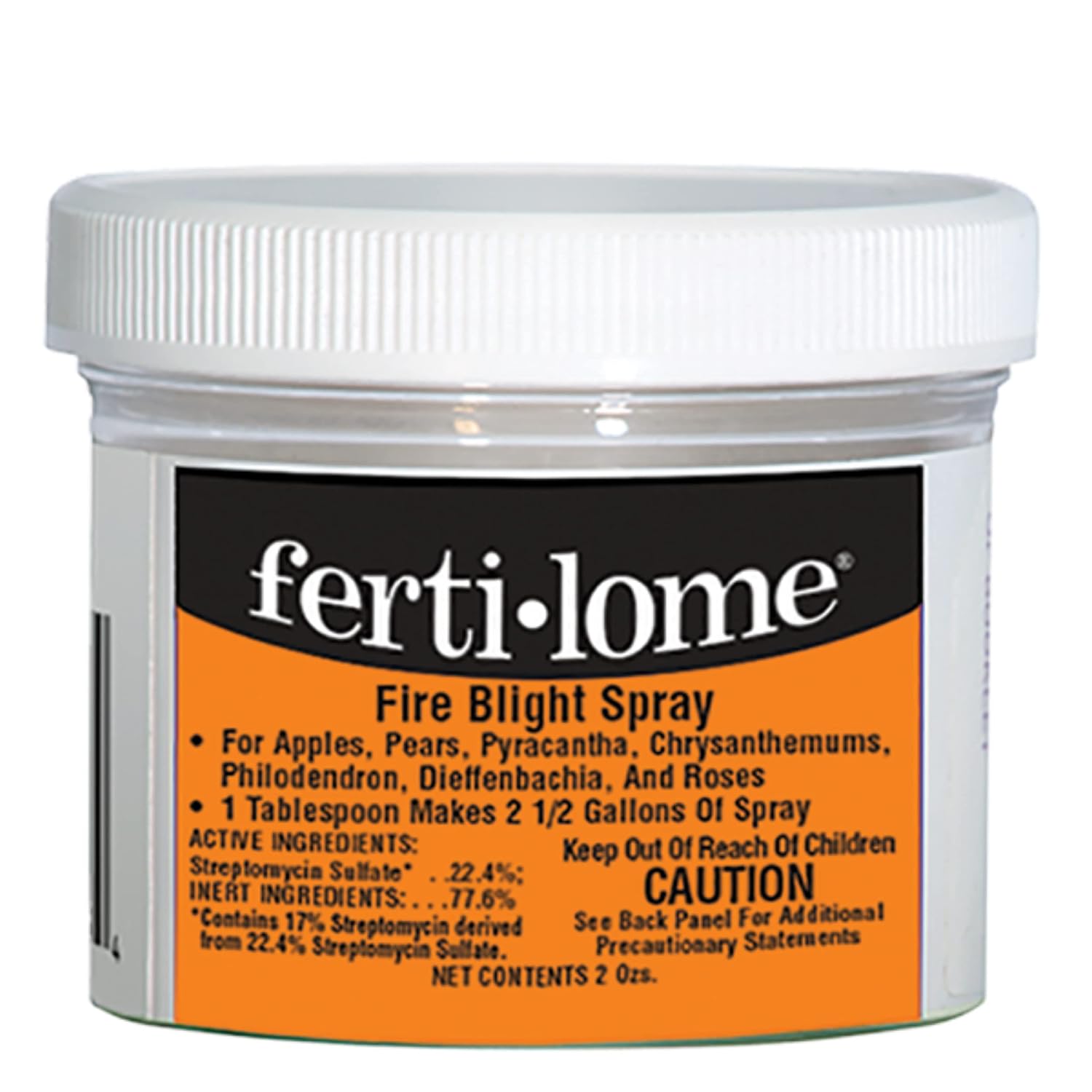 Fertilome (10363) Fire Blight Spray Bacterial Disease Control, 2oz | Copper-based bactericide/fungicide - Controls fire blight, leaf spot
