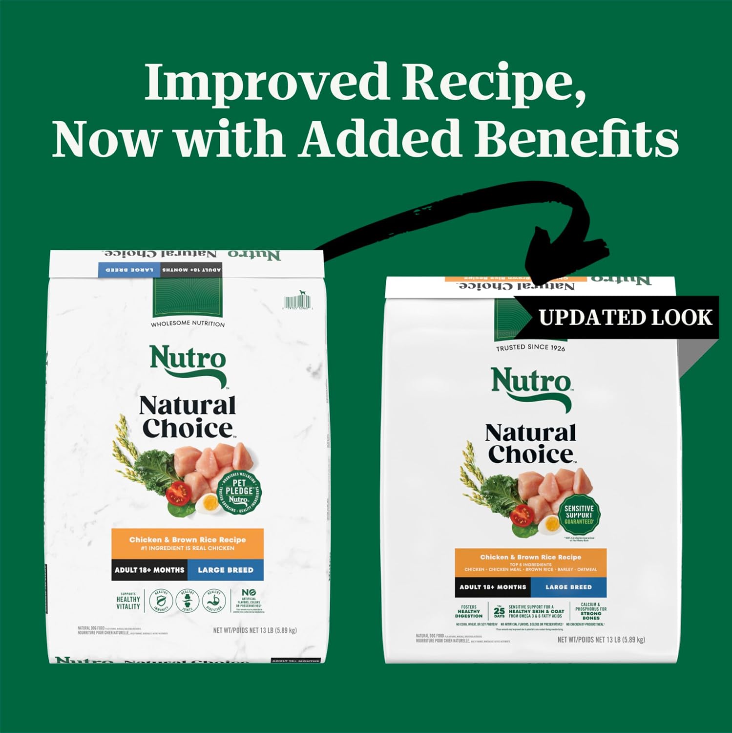 Nutro Natural Choice Large Breed Adult Dry Dog Food, Lamb & Rice, 30 lb | Real lamb #1 ingredient, non-GMO, no corn, wheat, soy, crafted in USA, supports joints, digestion, immunity, skin & coat