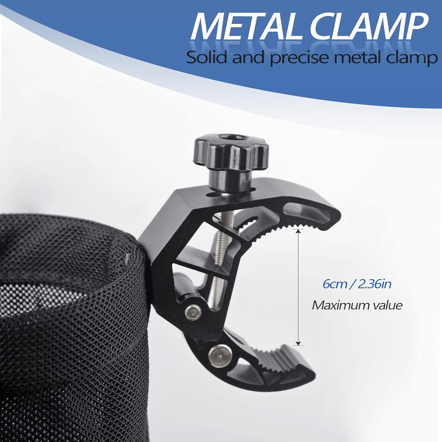 UNIGT Motorcycle ATV Cup Holder with 0.6"-1.75" Alligator Clamp, 32oz