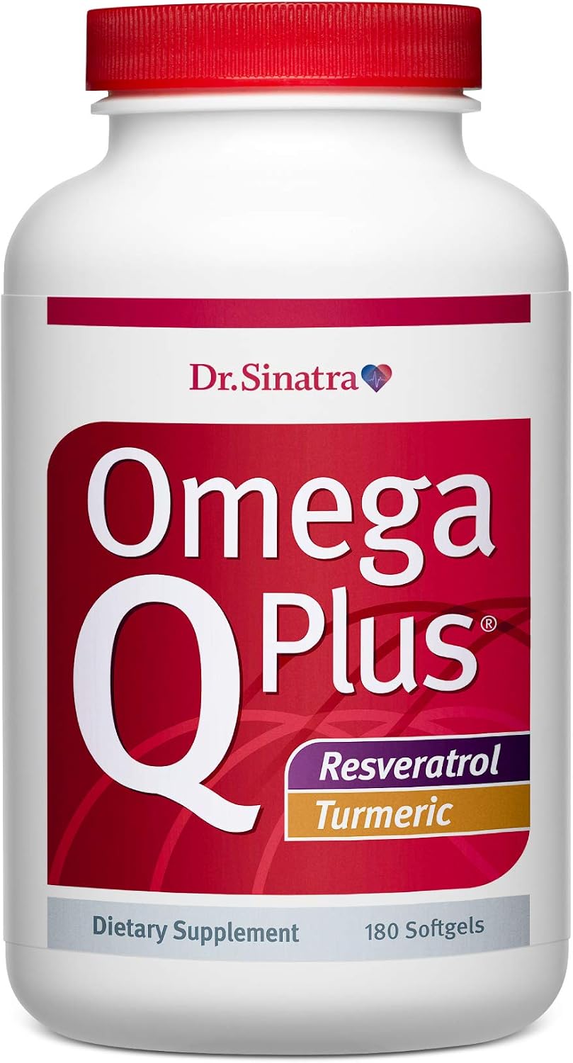 Dr. Sinatra Omega Q Plus Resveratrol and Turmeric - Omega-3 Supplement with CoQ10 Support for Healthy Blood Flow and Healthy Inflammatory Response