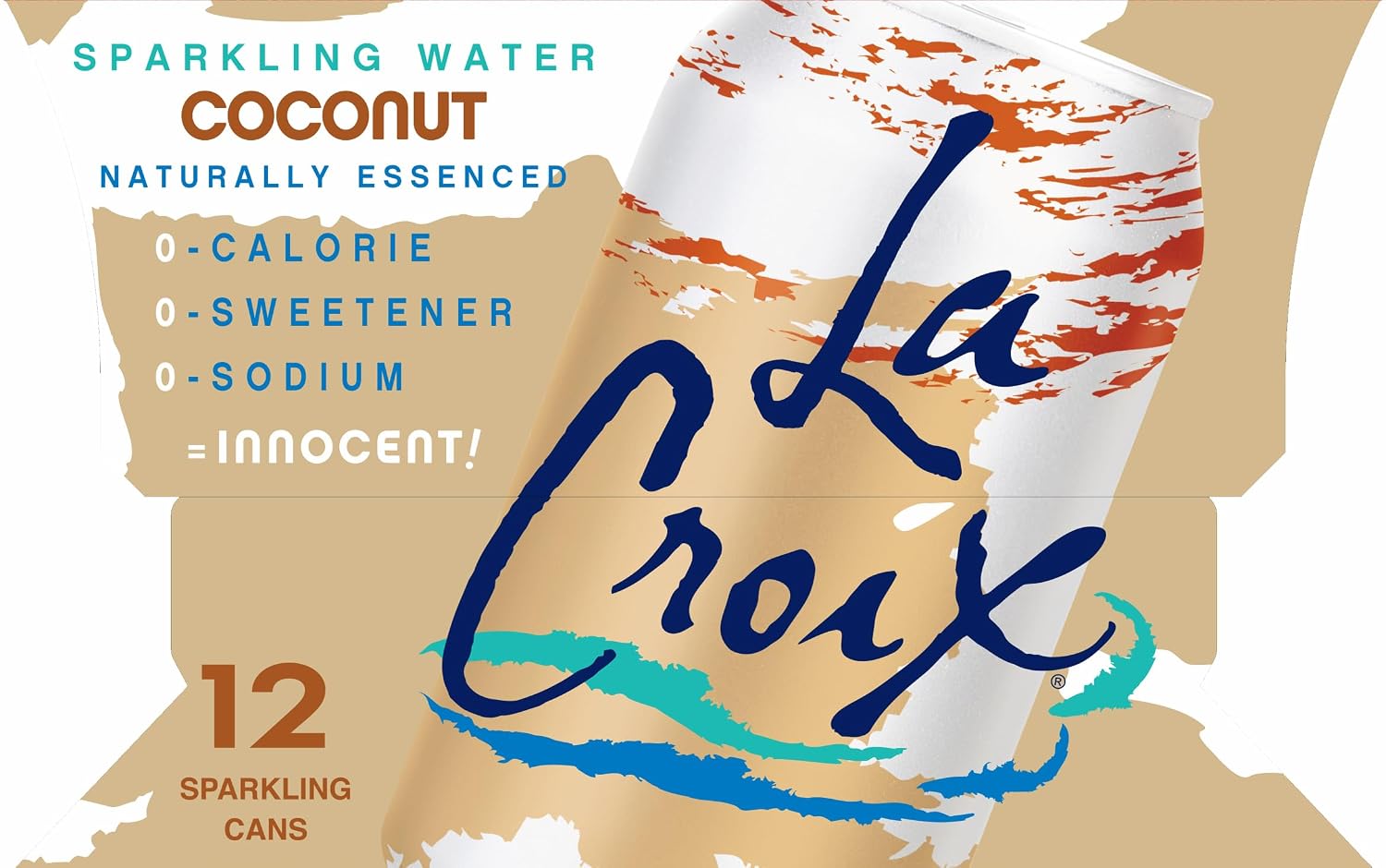 LaCroix Sparkling Water | Pineapple Coconut Flavor | 12-Pack | Naturally Essenced, Zero Calorie, Sodium Free | 12 Fl Oz Cans