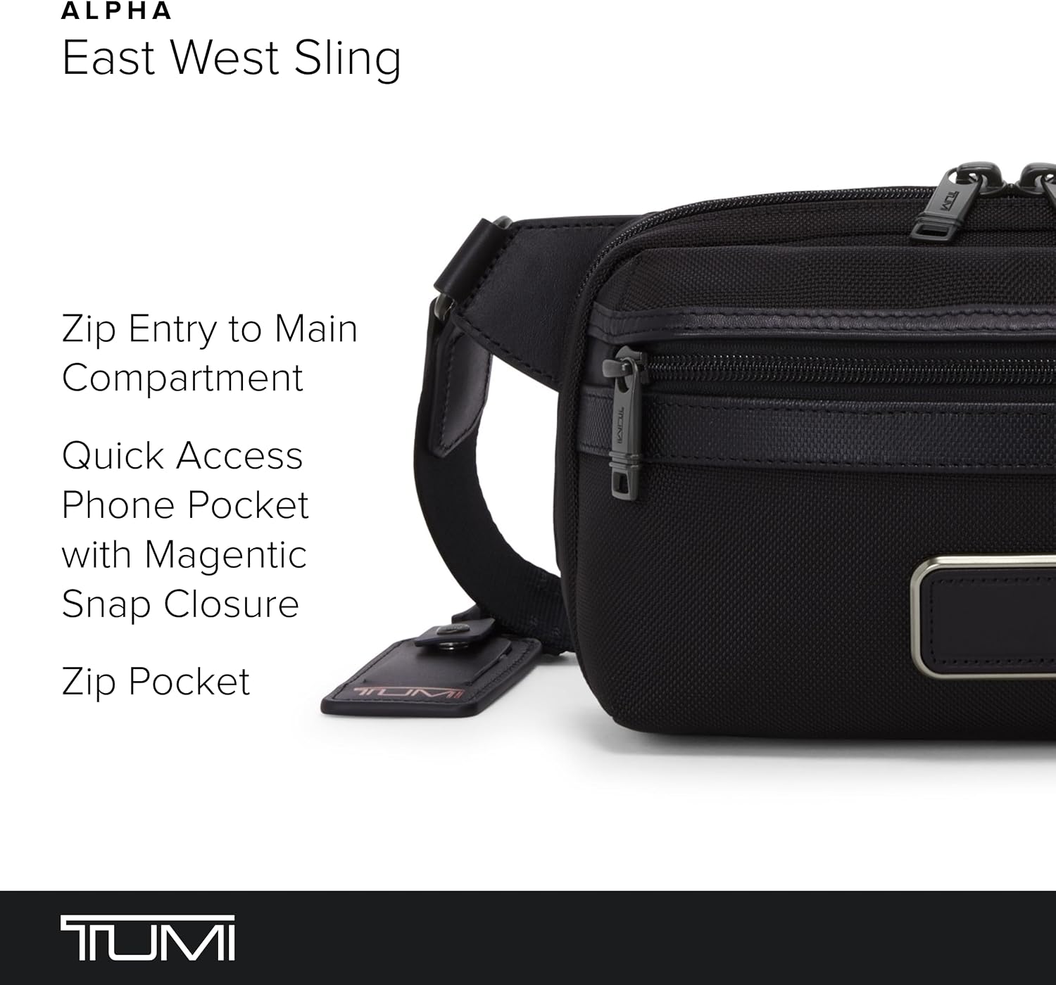 TUMI - Alpha East West Sling - Premium Travel Bag with Quick Access Pockets - Easy to Carry for Everyday Use