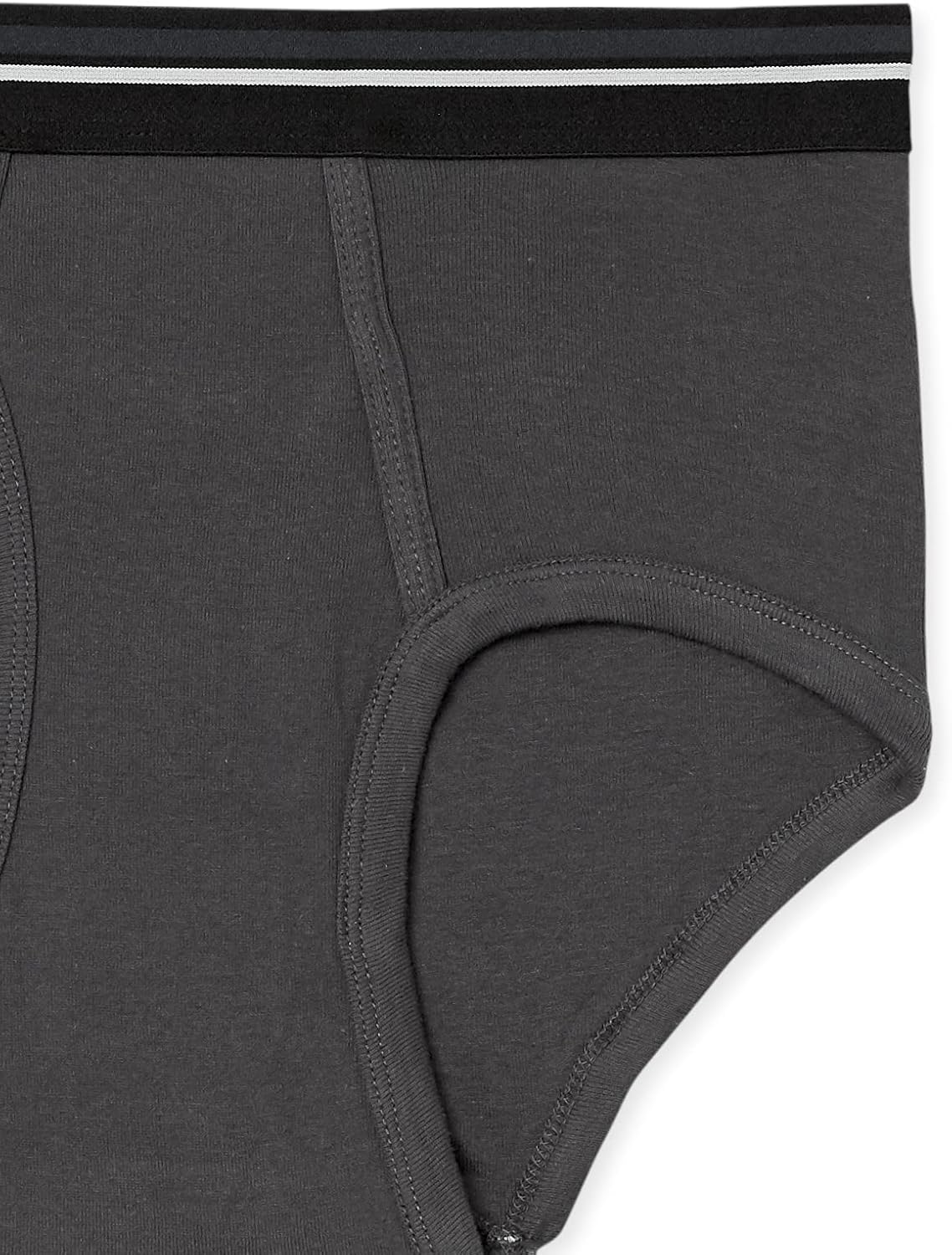 Amazon Essentials Men's Breathable Ribbed Knit Briefs with Elasticized Waistband, Multipacks