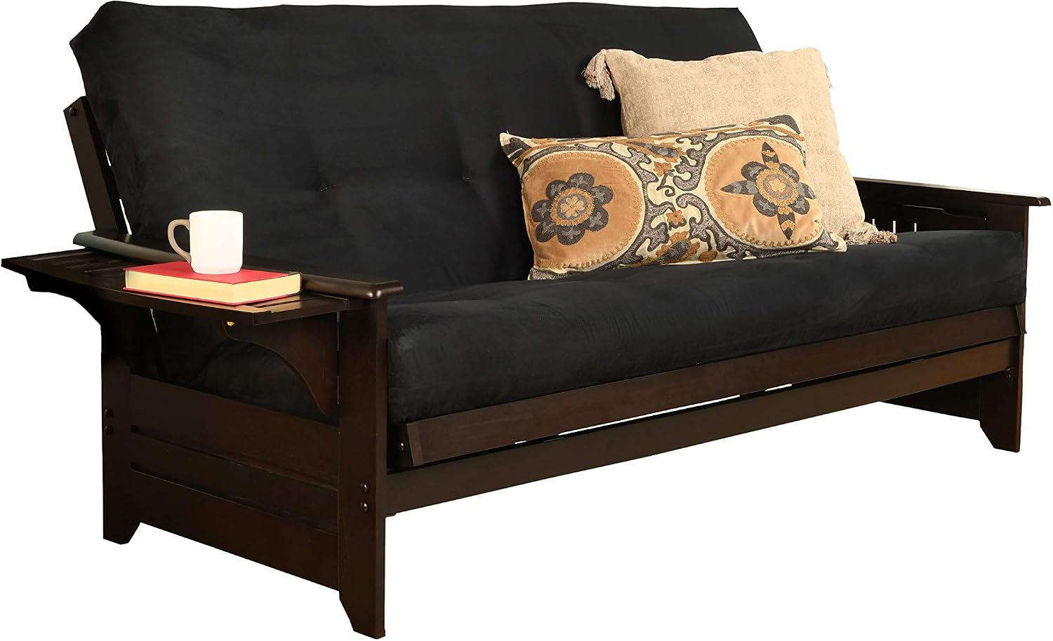 Kodiak Furniture Phoenix Futon in Black Finish, Full, Fairbanks Evergreen