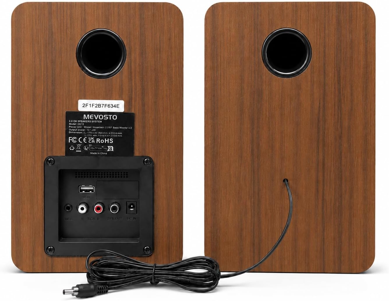 Active Bookshelf Speakers 36W RMS - BT 5.4 Wireless Speaker with 5 Inch Woofer, Silk Dome Tweeter PC Speakers - USB Digital Audio Studio Monitors Bass & Treble Adjust AUX Input for Record Player TV
