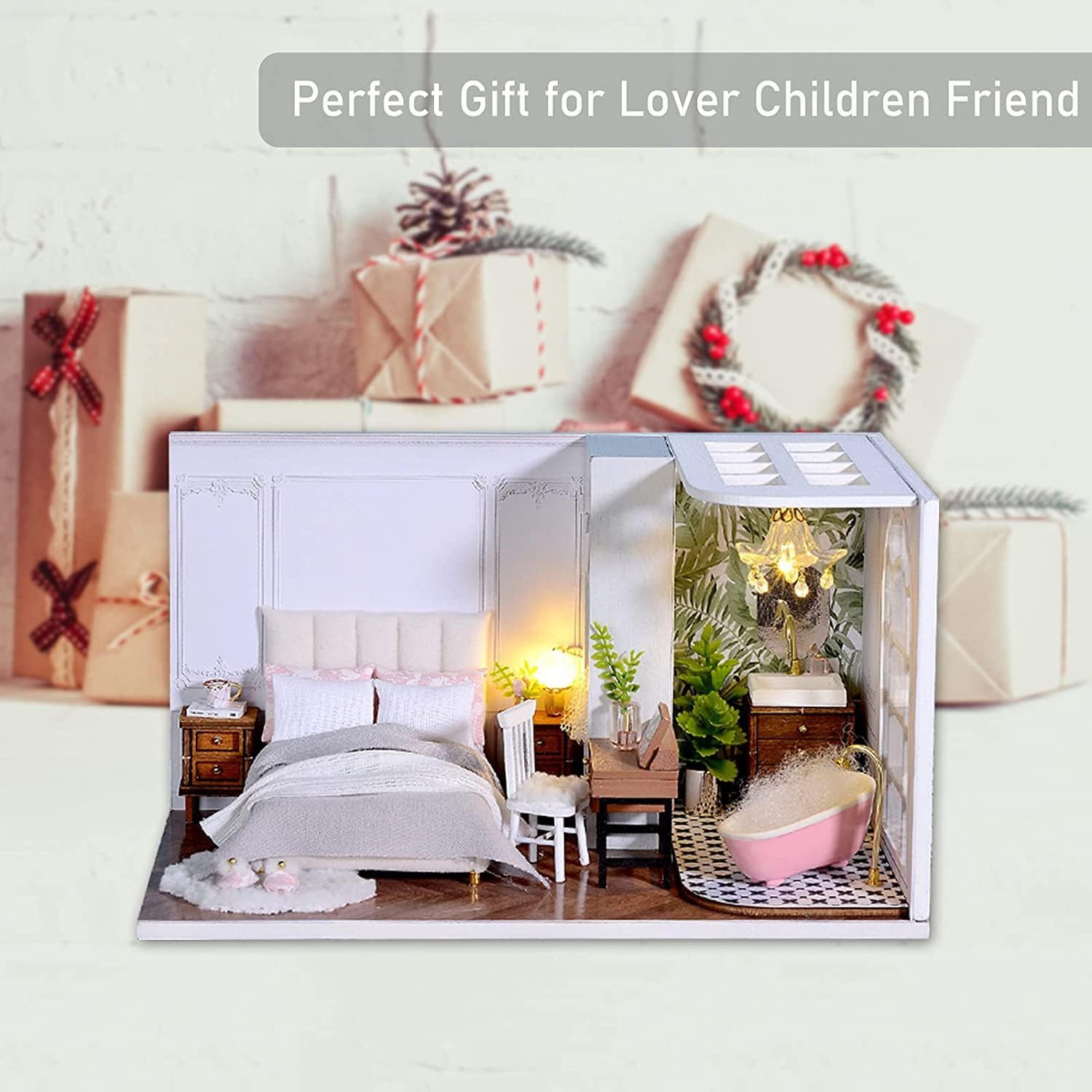 CUTEROOM DIY Doll Room Miniature Furniture Wooden House Kit-Study Room