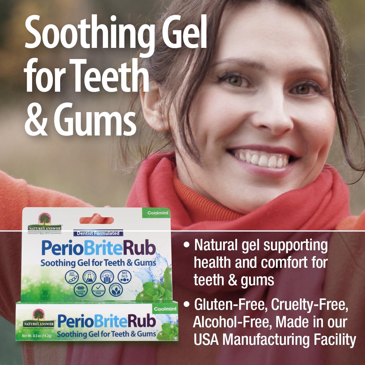 Nature's Answer Periorub Topical Rub, 0.5 oz (Pack of 3) | Dentist Formulated Soothing Gel for Teeth and Gums